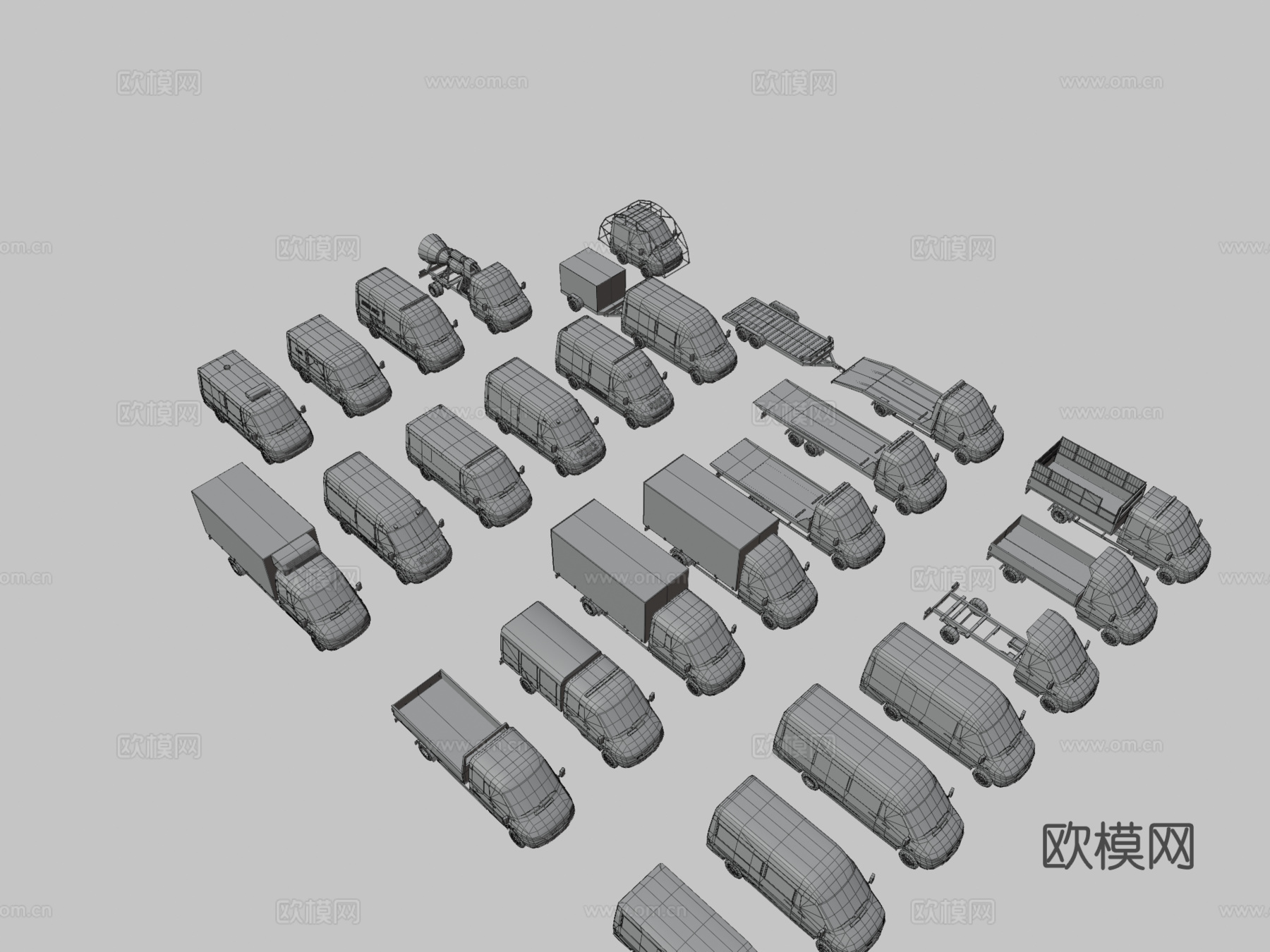 低多边形载具迷你包7su模型