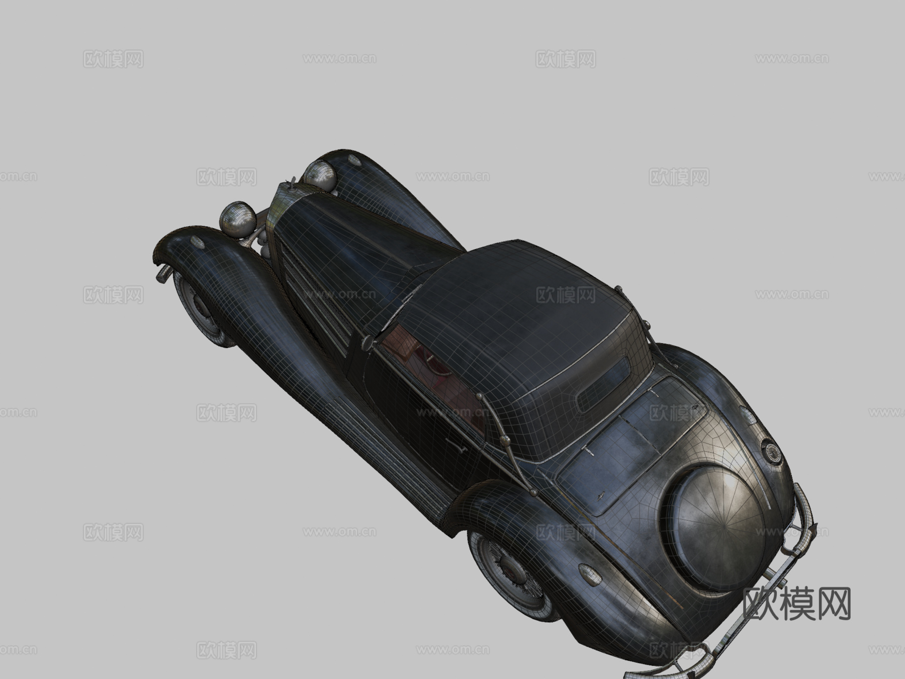 游戏就绪 1930年代复古敞篷车su模型