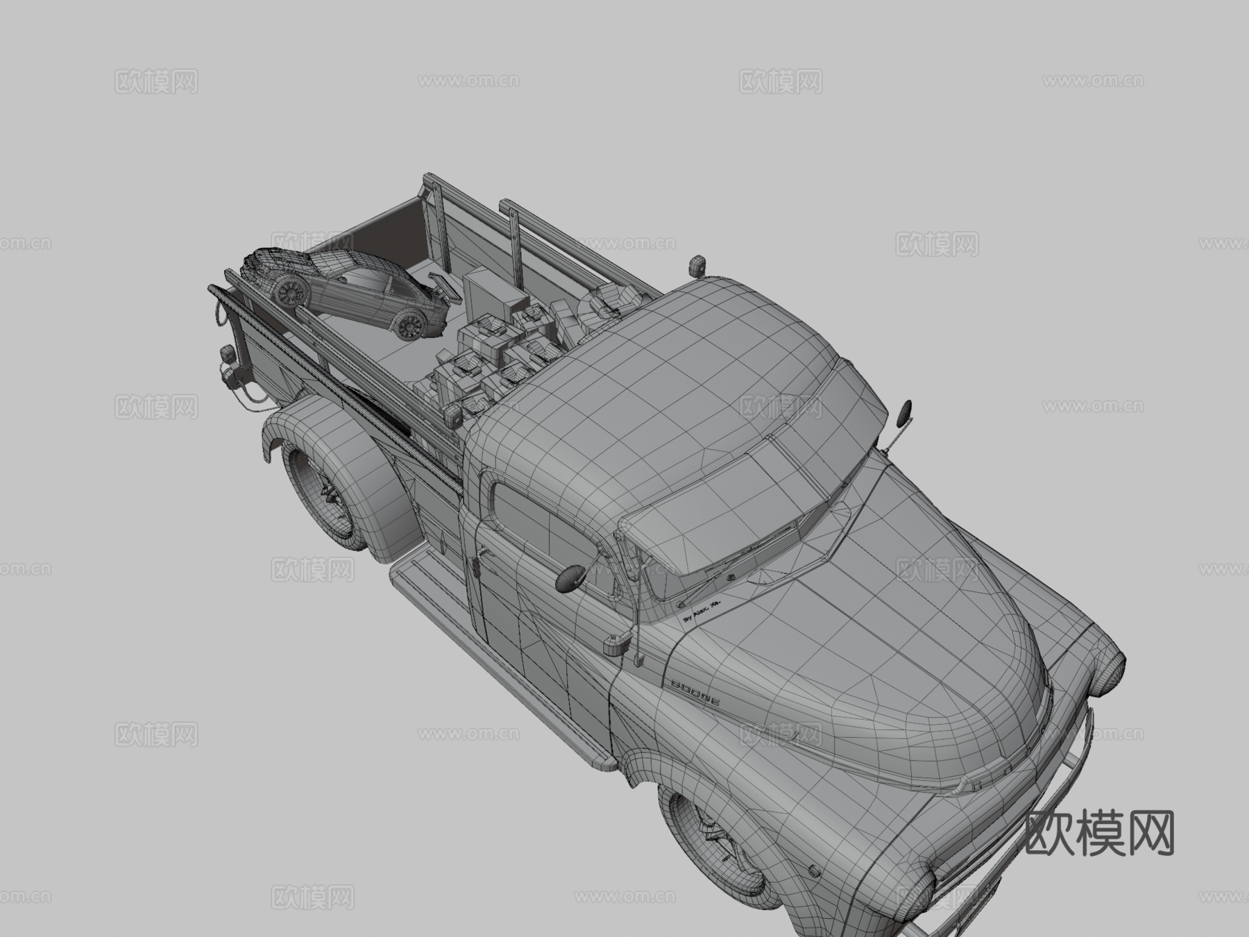 道奇 B系列皮卡 1953 X 圣诞车su模型