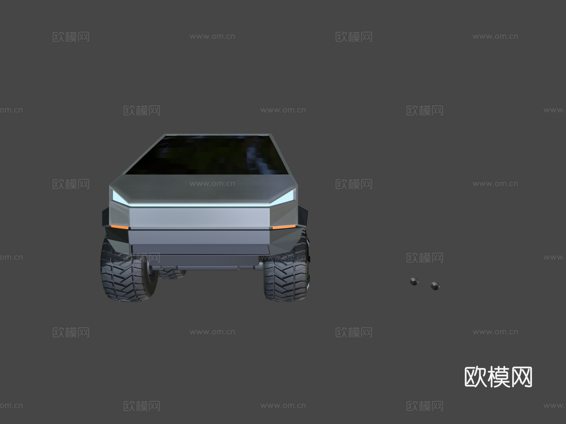 赛博卡车  趣味尺寸su模型