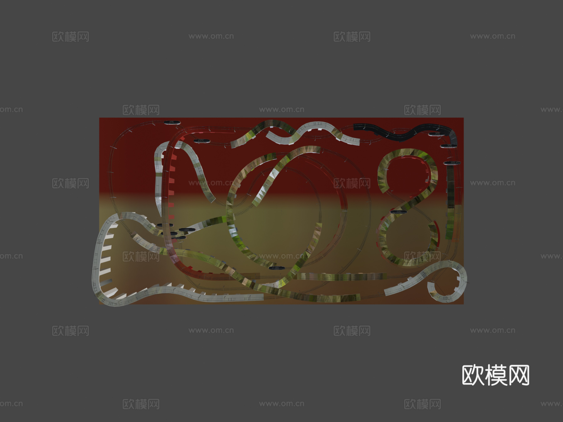 电车过山车su模型