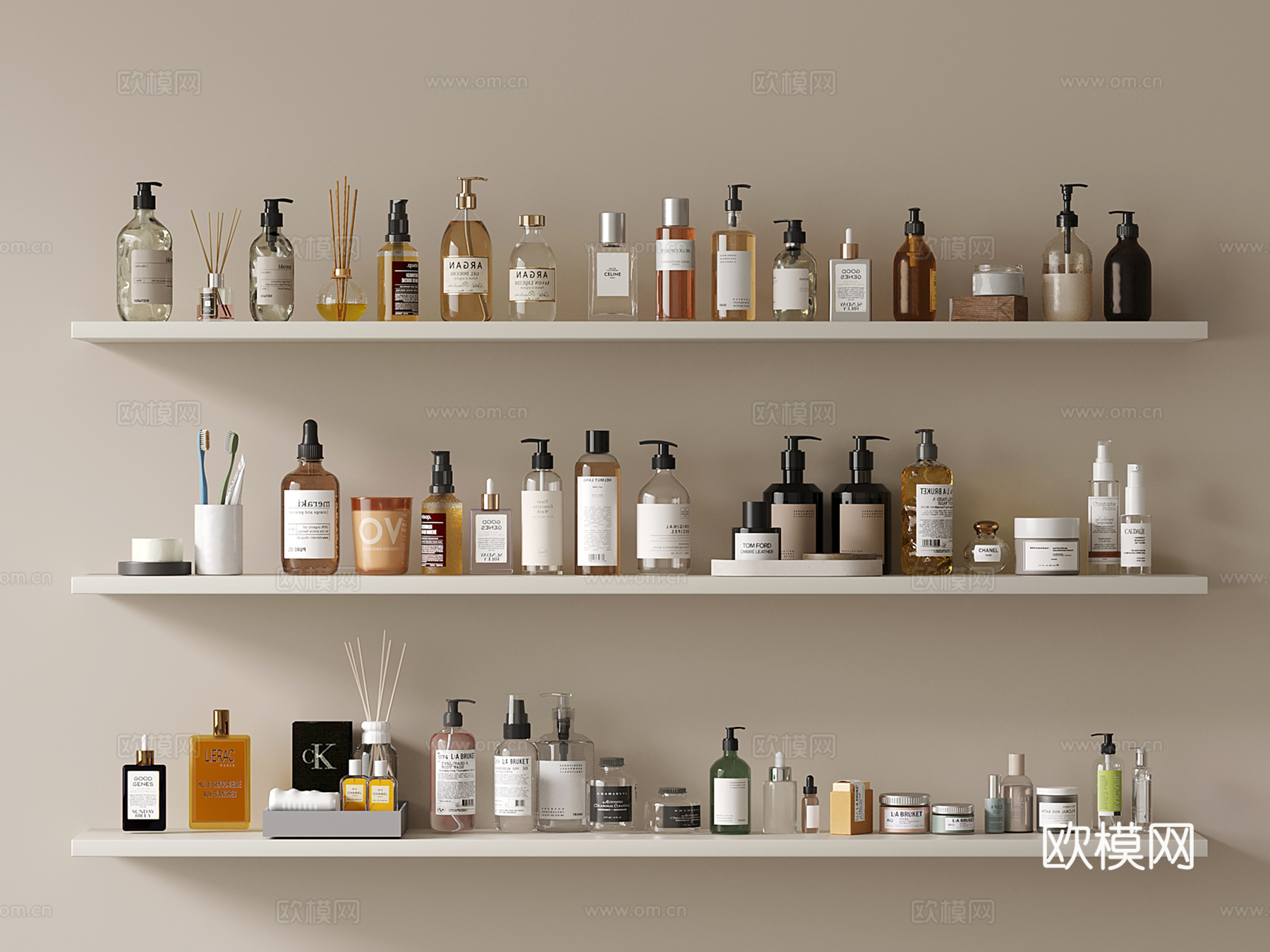 现代洗涤日用 洗浴用品 洗护用品 洗漱用品su模型