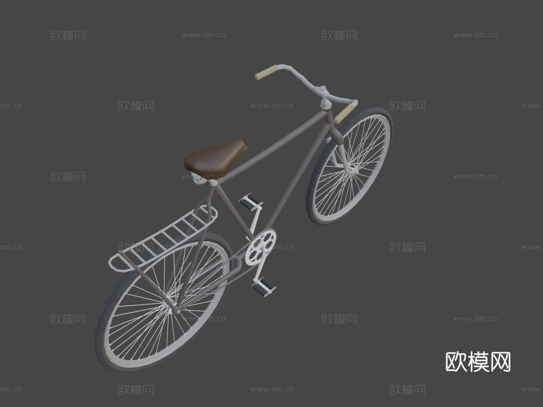 旧自行车su模型