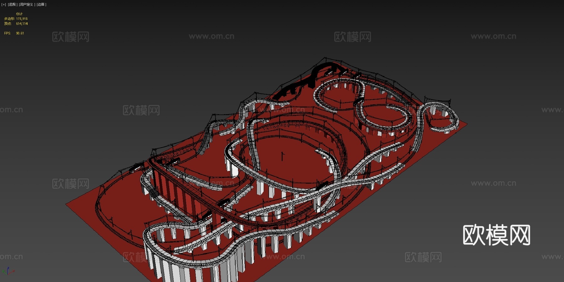 电车过山车su模型