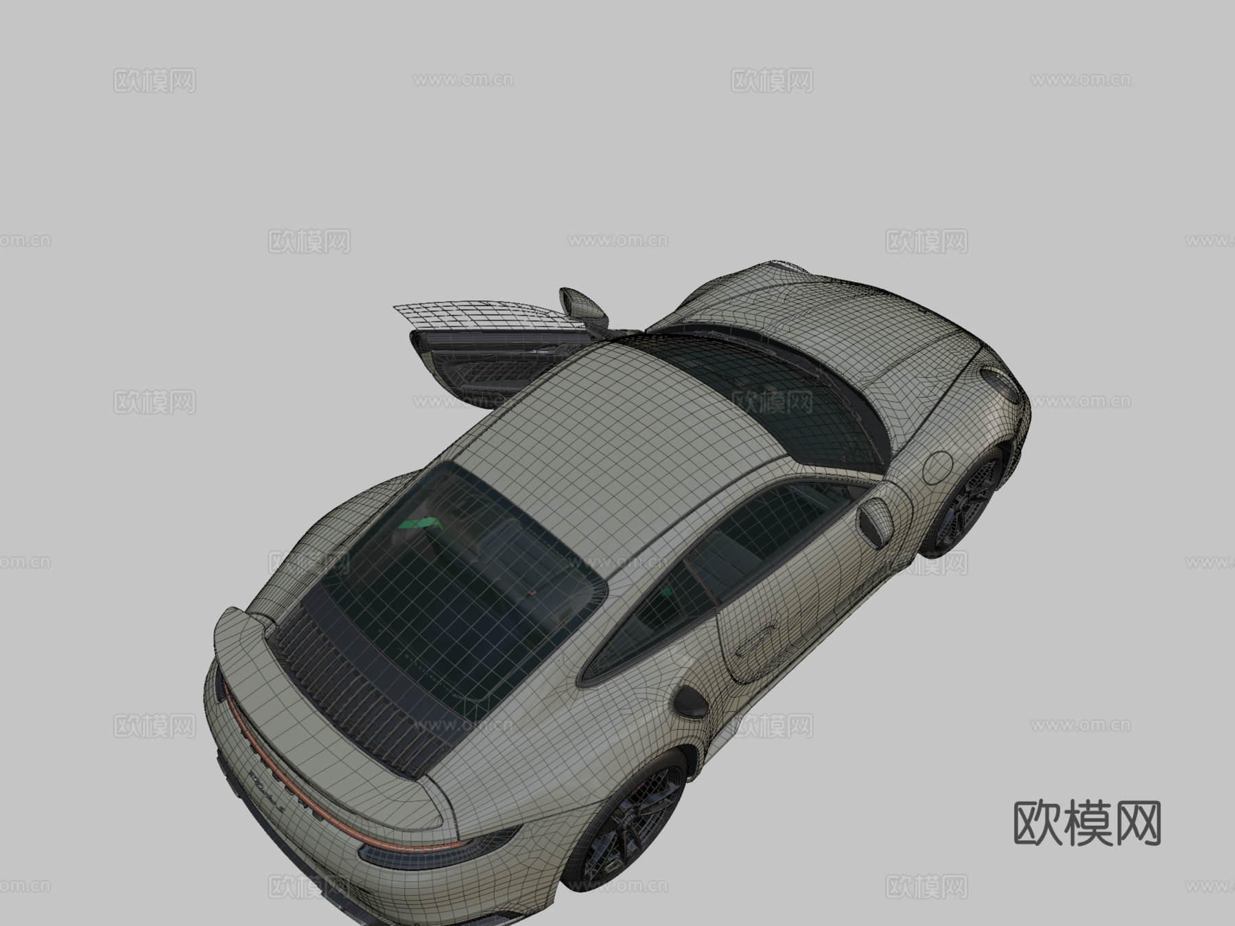 保时捷 911 带内饰su模型