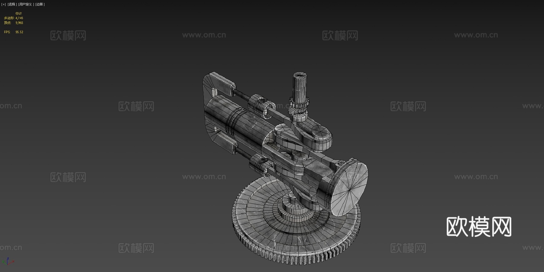 动画 发动机气缸su模型