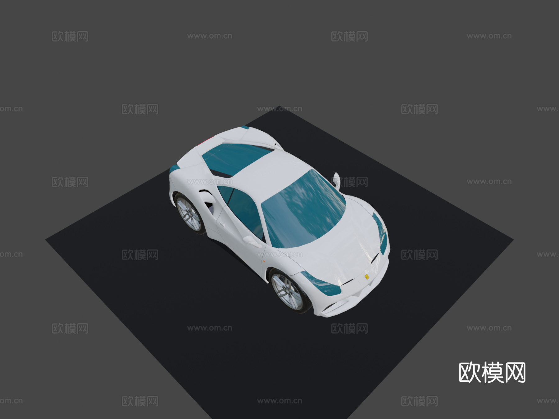 现代卡通跑车su模型