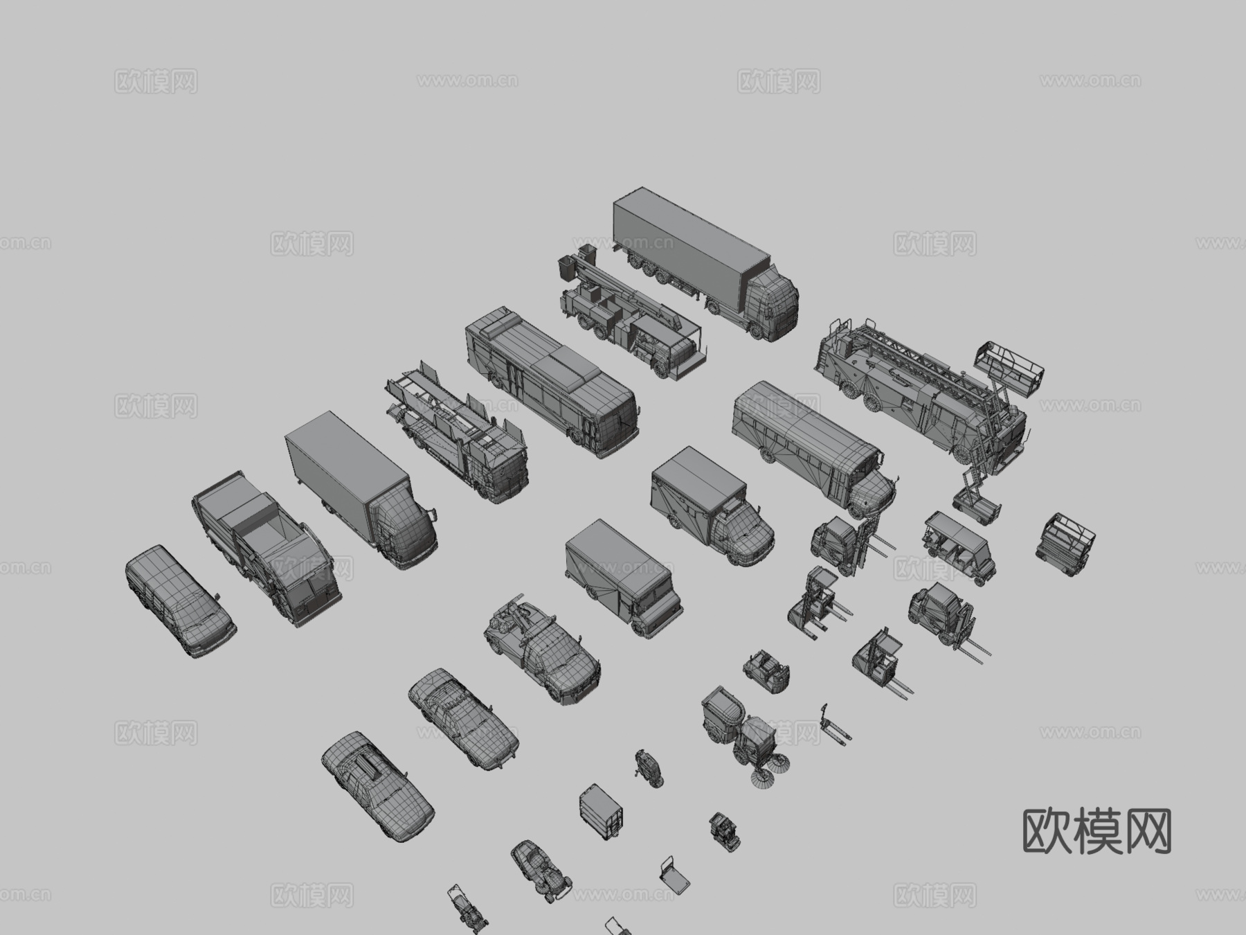 辆汽车卡车和载具su模型