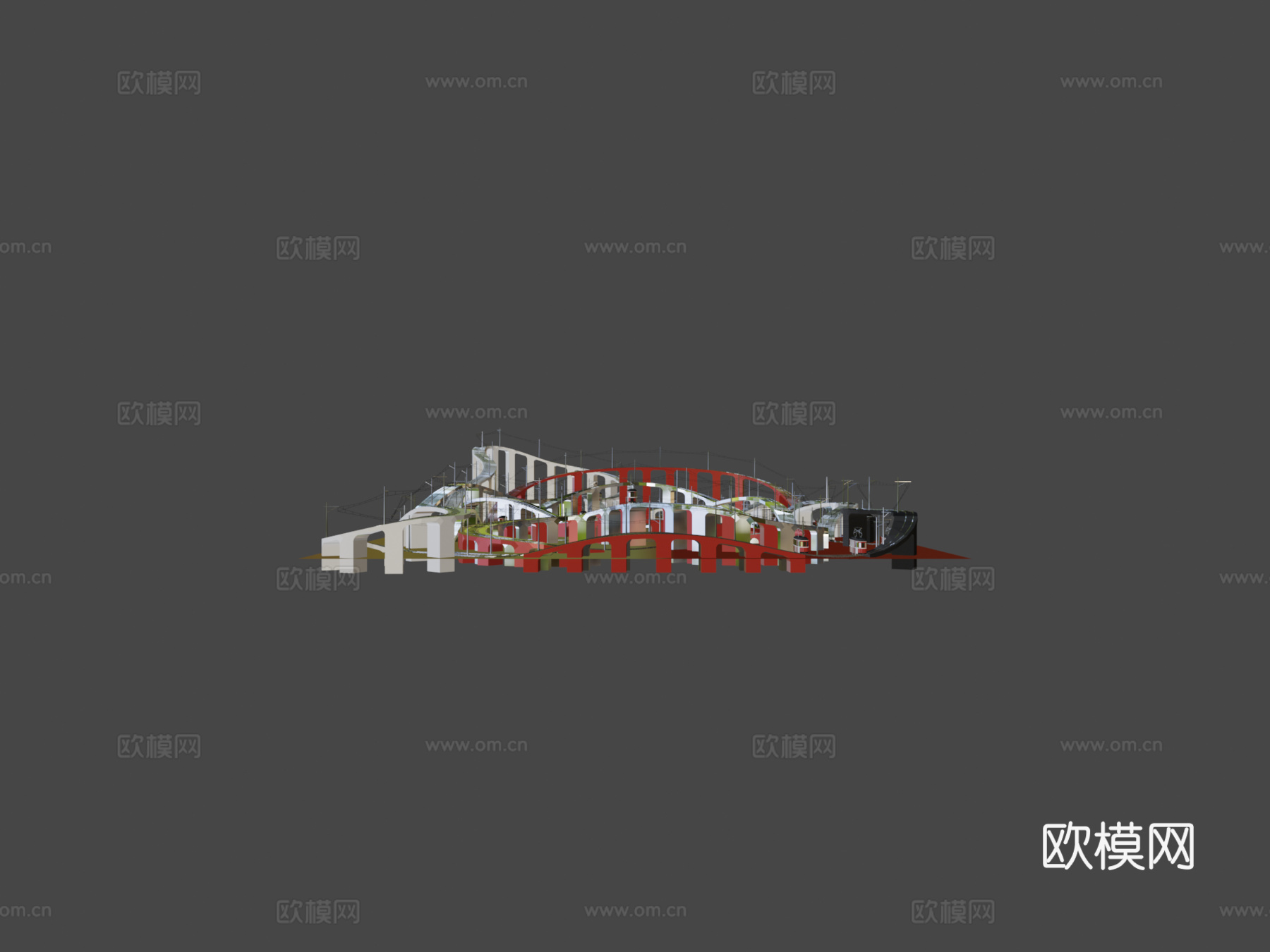 电车过山车su模型