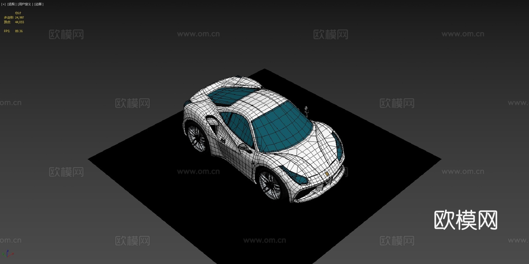 现代卡通跑车su模型