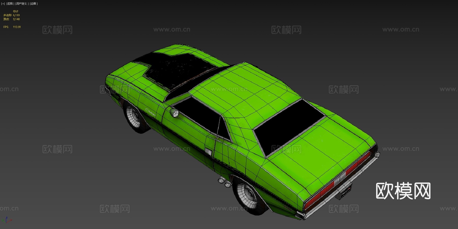 道奇挑战者  肌肉车  低多边形su模型