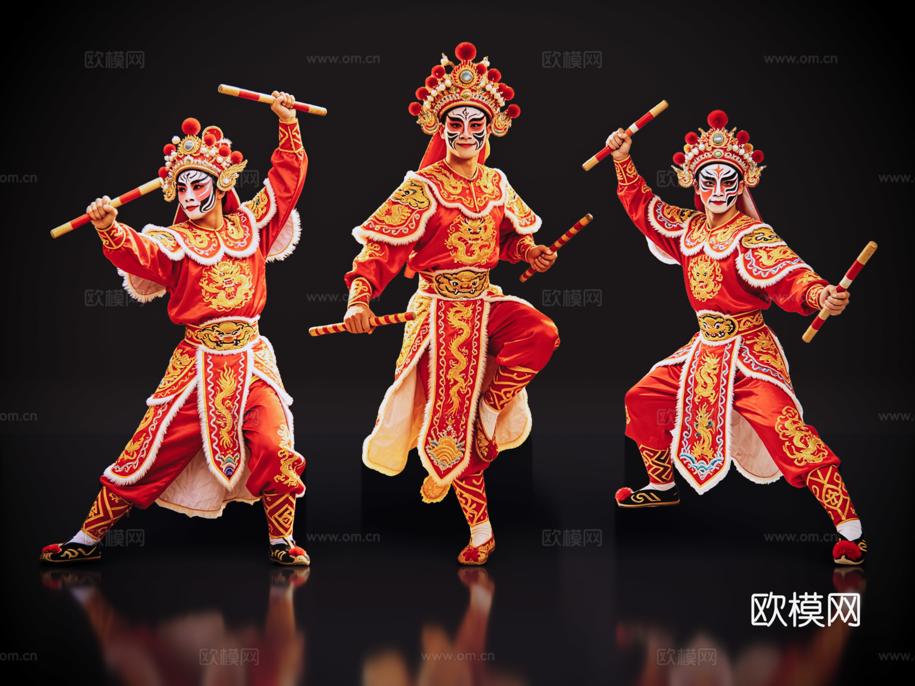 2D英歌舞人物 国潮英歌舞 英歌舞 非遗传承活动 非遗人物su模型