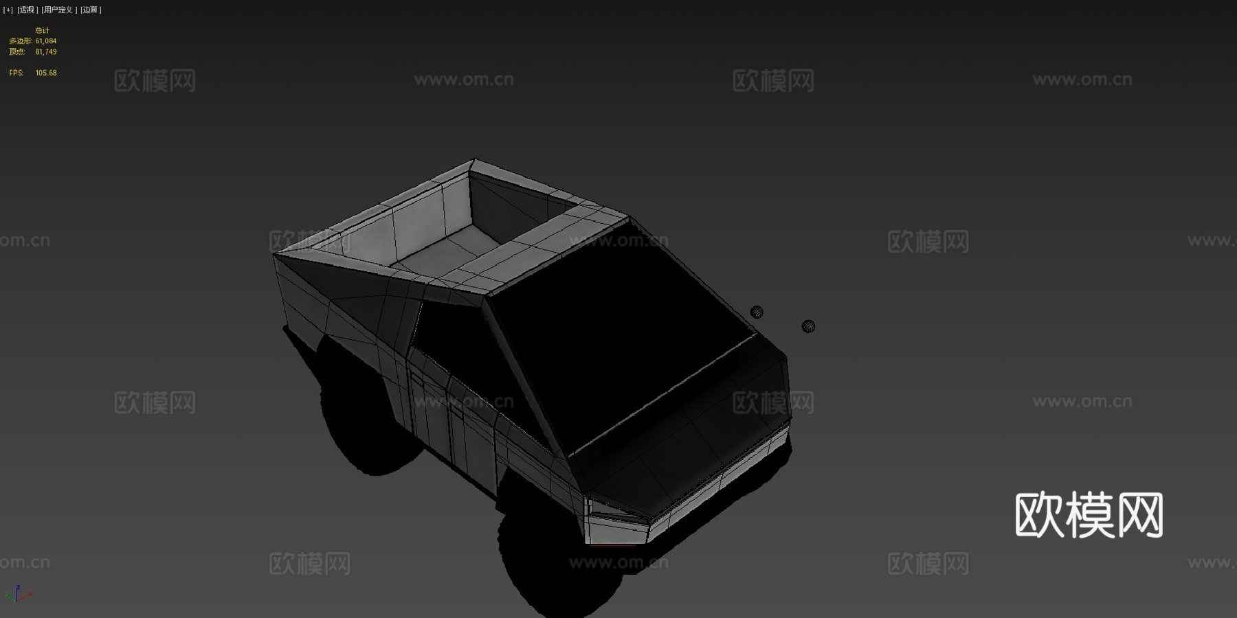 赛博卡车  趣味尺寸su模型