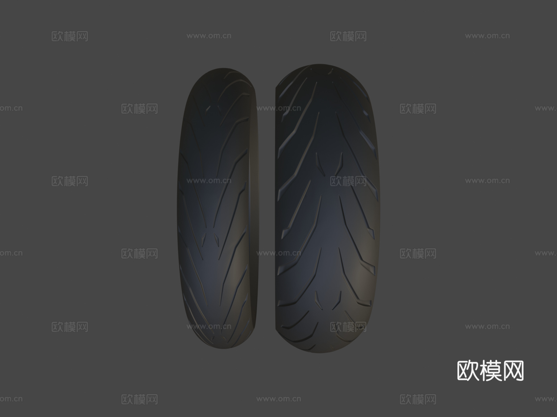 运动摩托车轮胎su模型