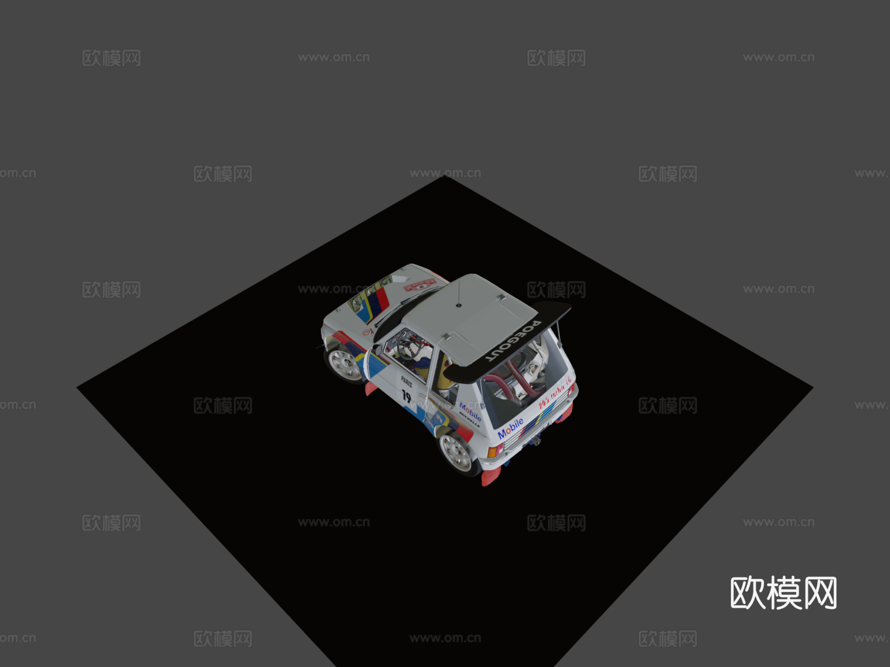 卡通拉力赛车1986su模型