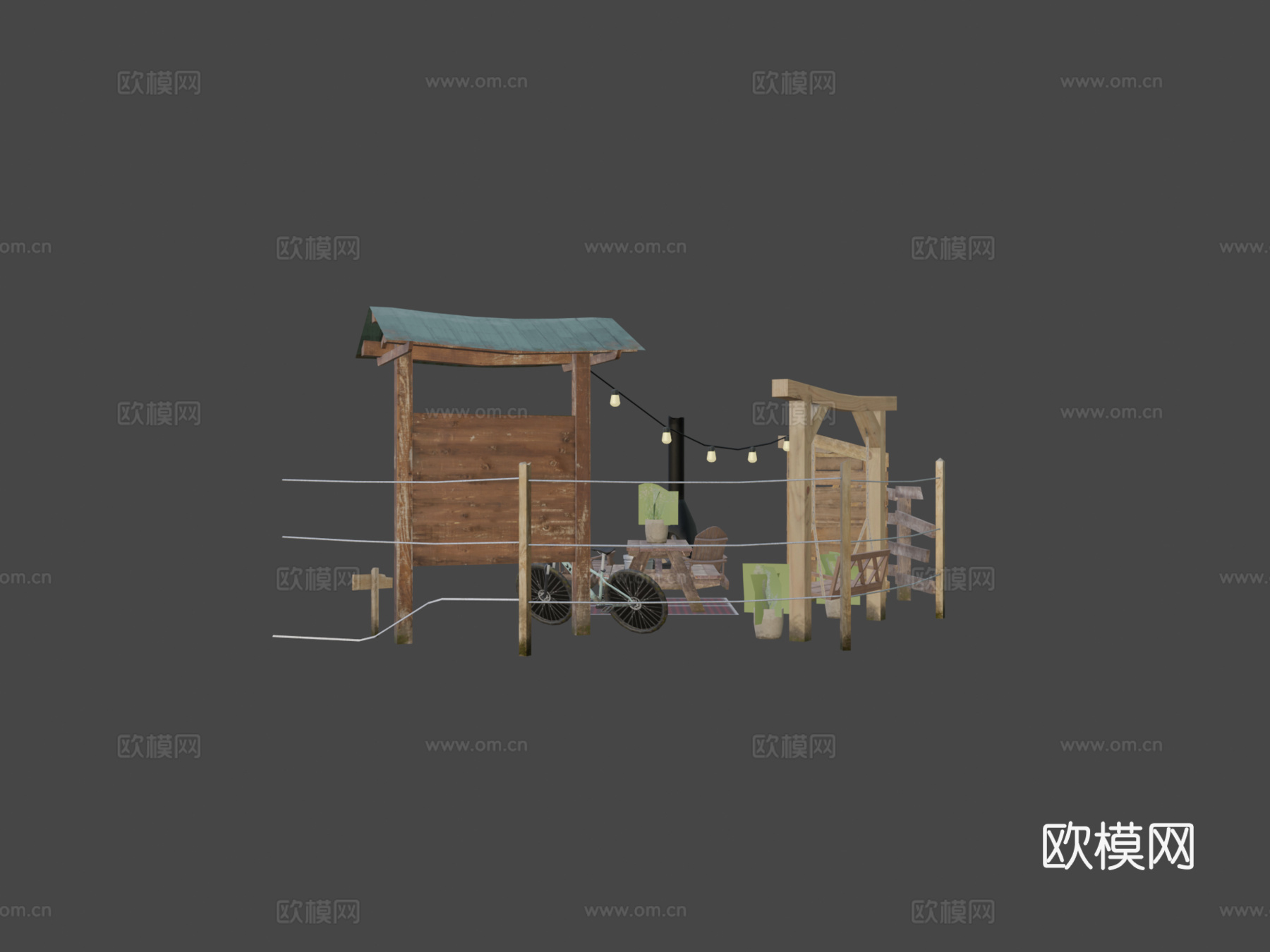 DAE 5成品道具-生态房屋su模型