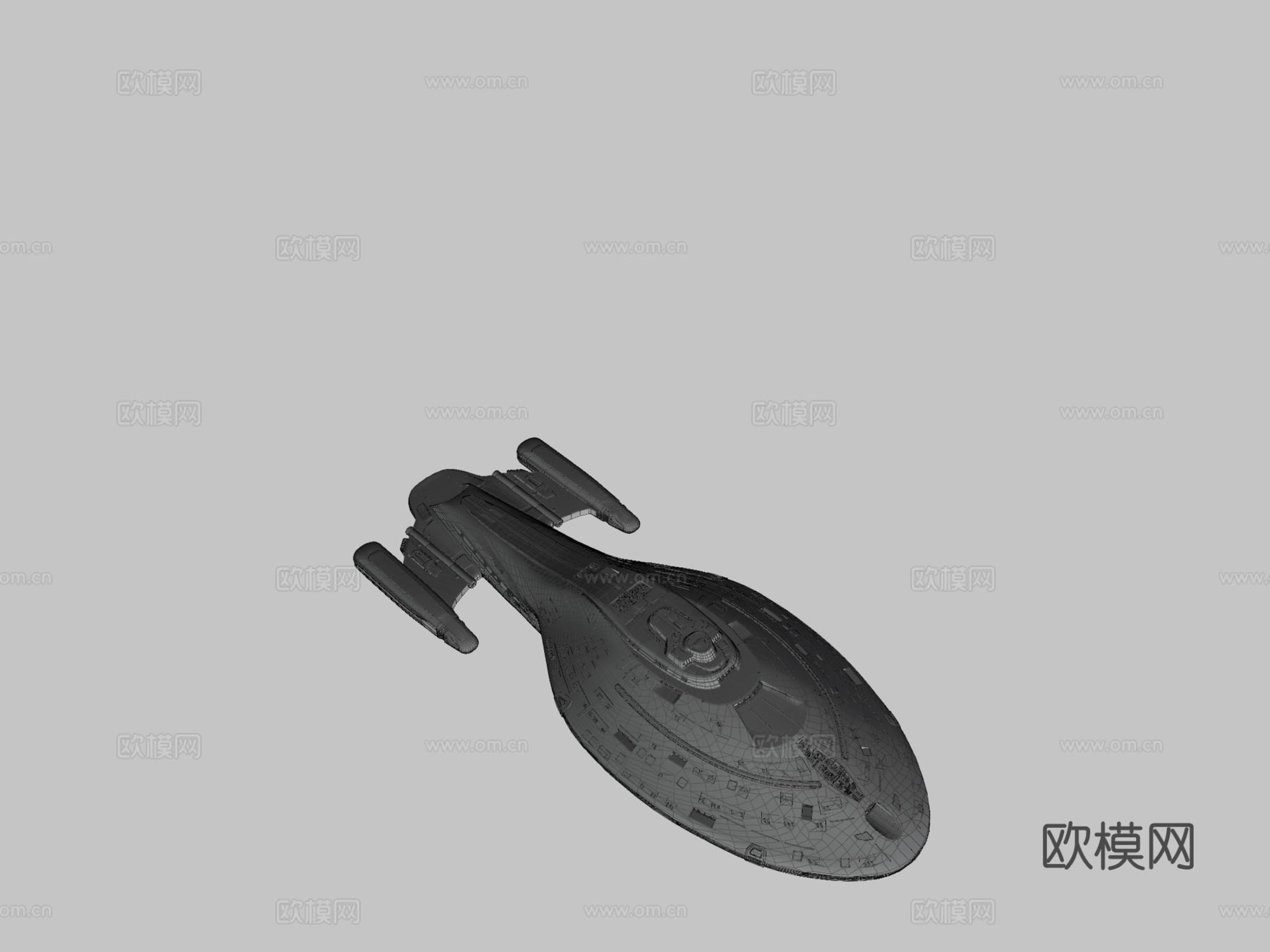 USS 航海家号 4K 纹理星际迷航无畏号su模型