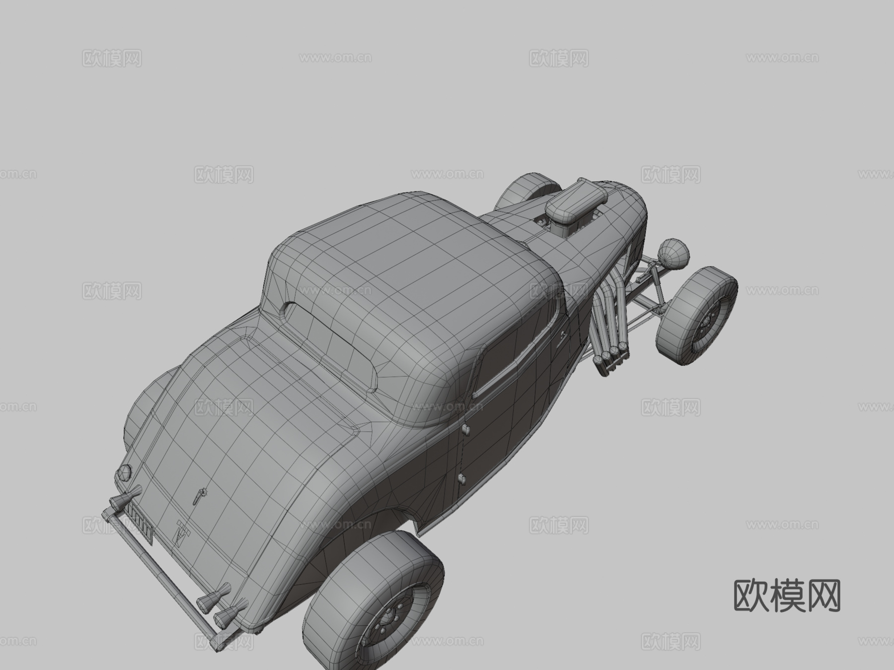年双门轿跑车热棒#1-低多边形模型su模型