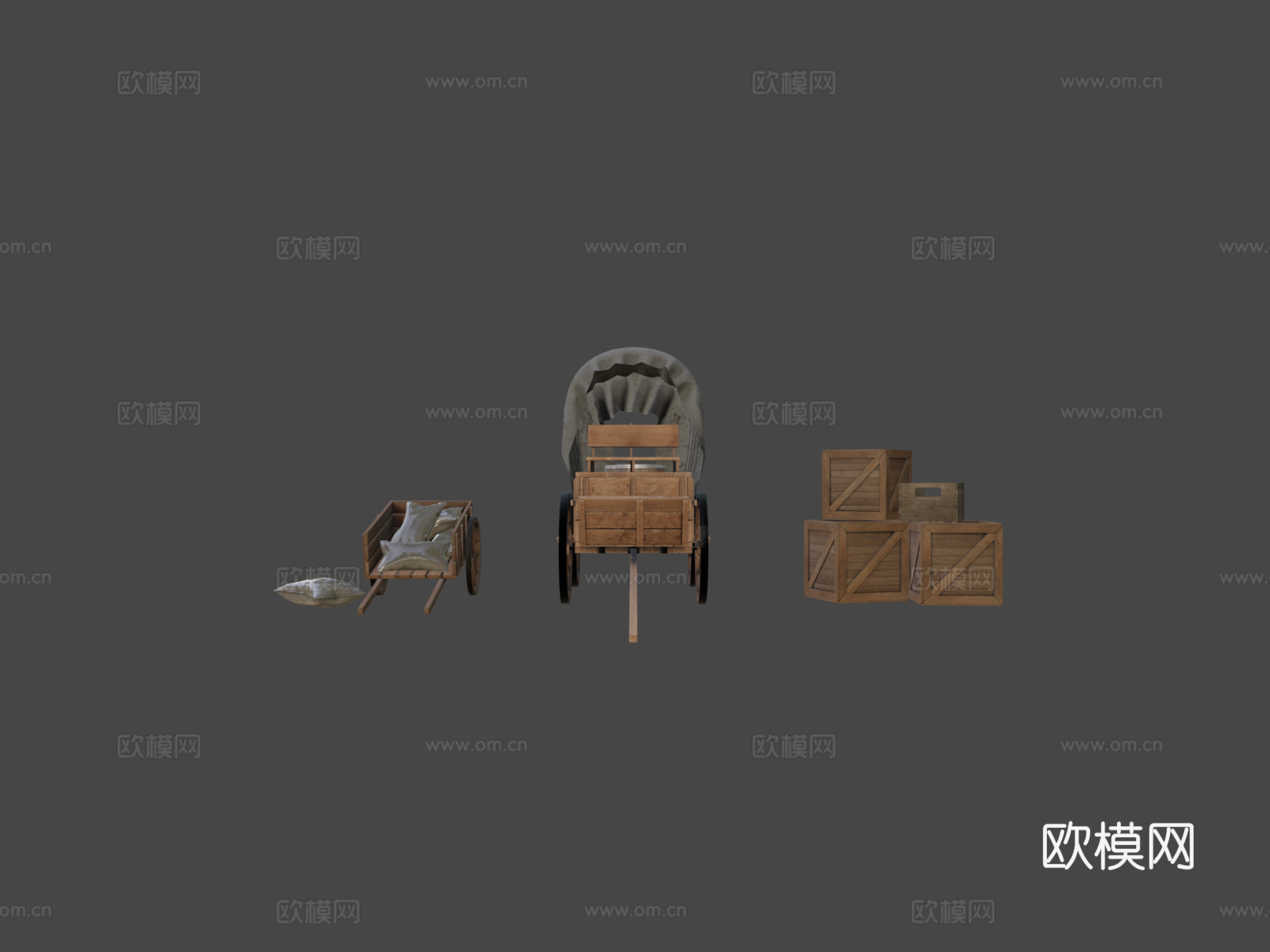 狂野西部-马车su模型