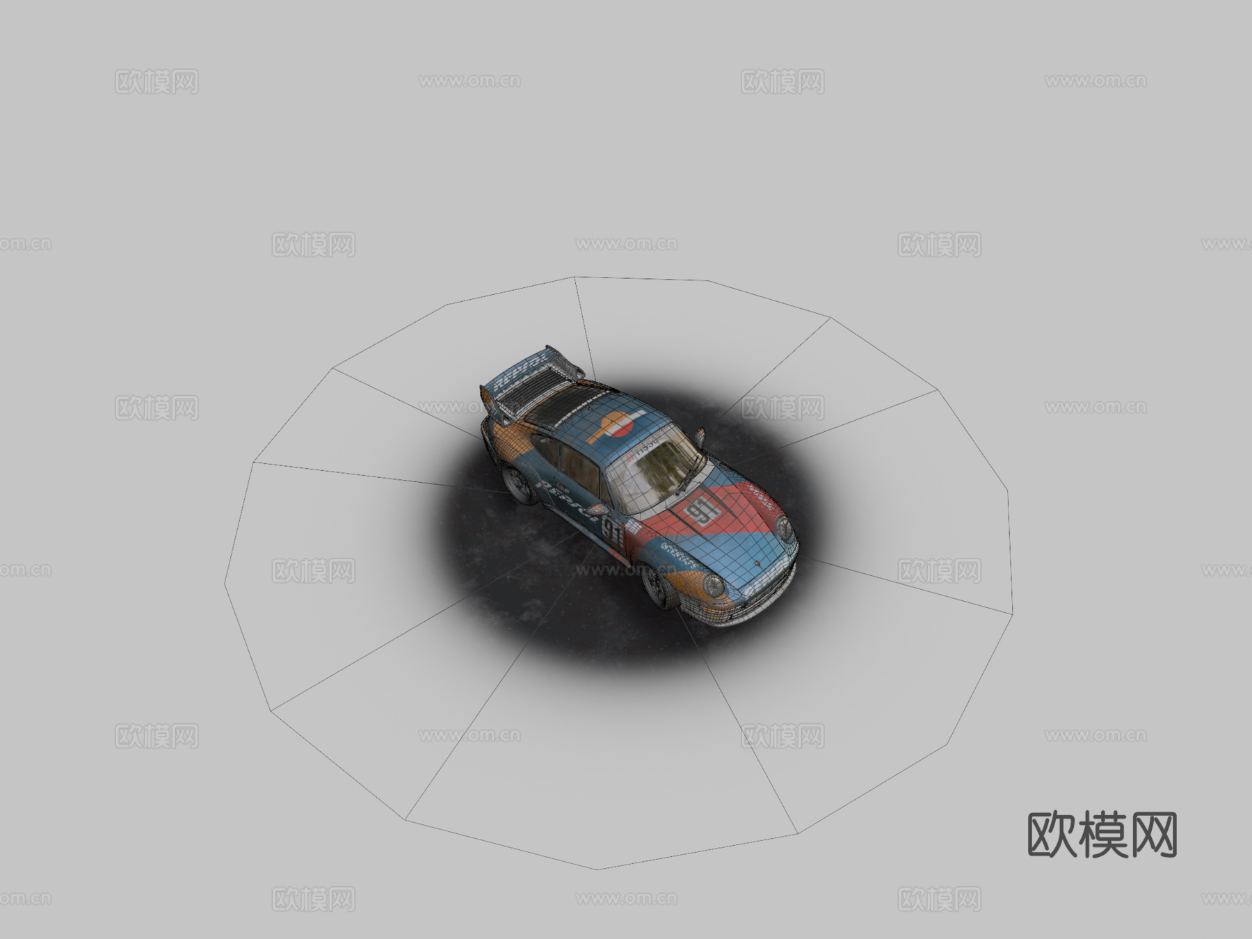 物理渲染 - 保时捷993su模型