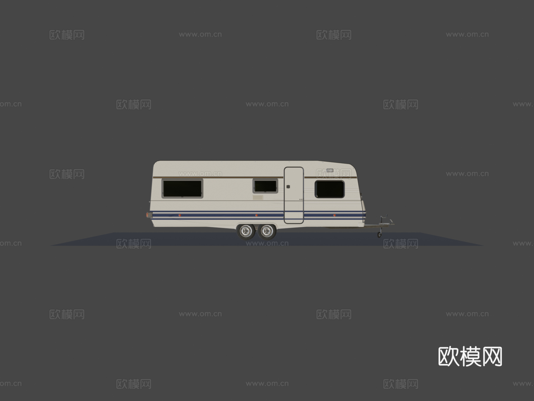 PBR露营拖车su模型