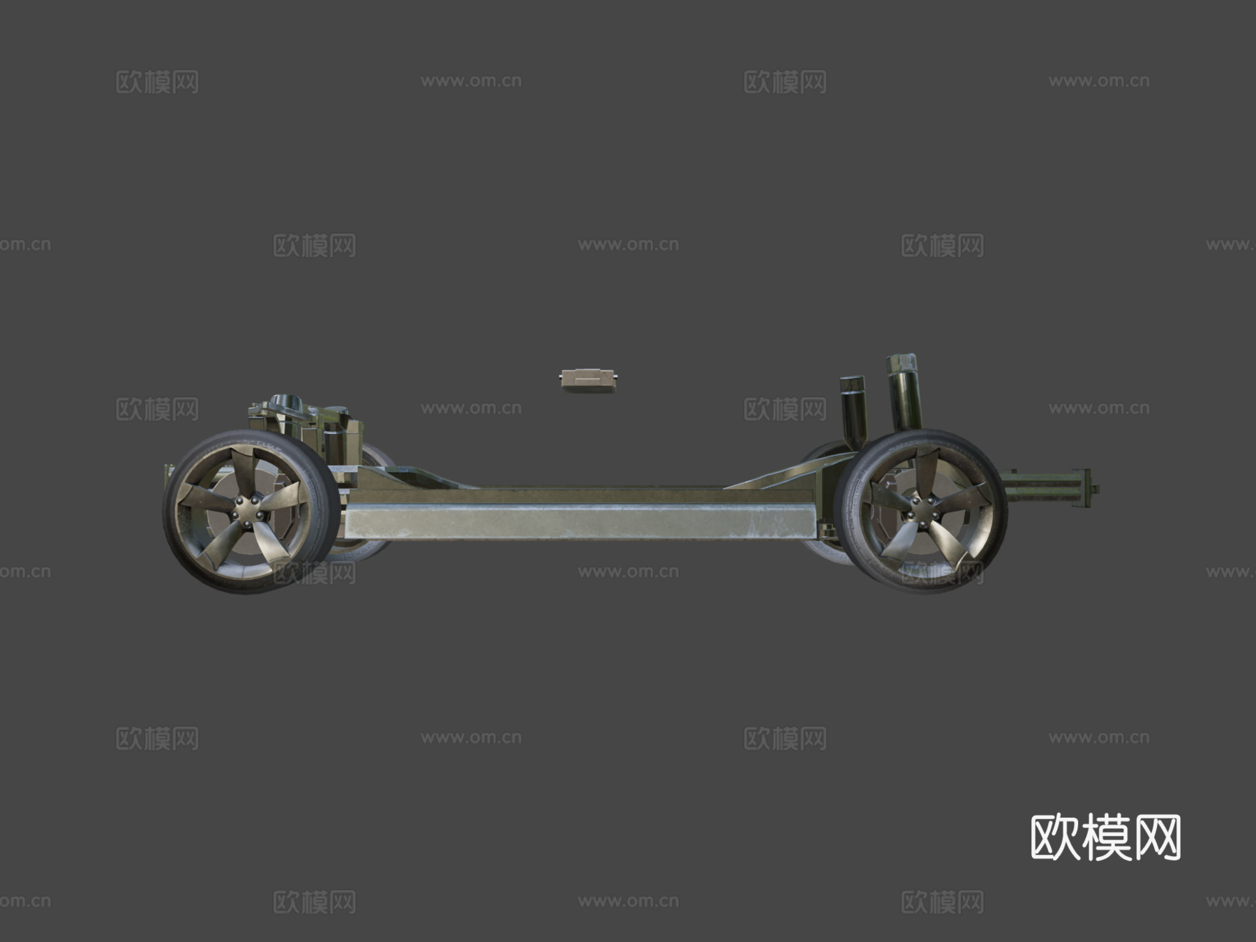 特斯拉ModelX底盘su模型