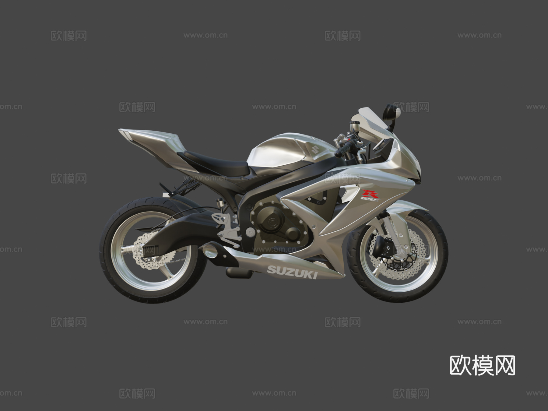 铃木GSX 750摩托车3D模型su模型