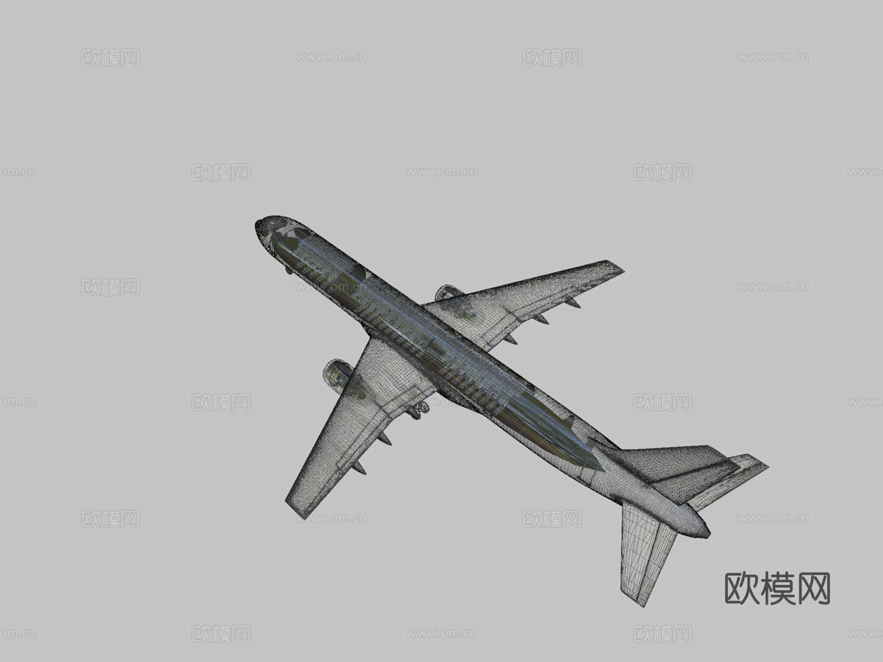 客机波音757透明su模型