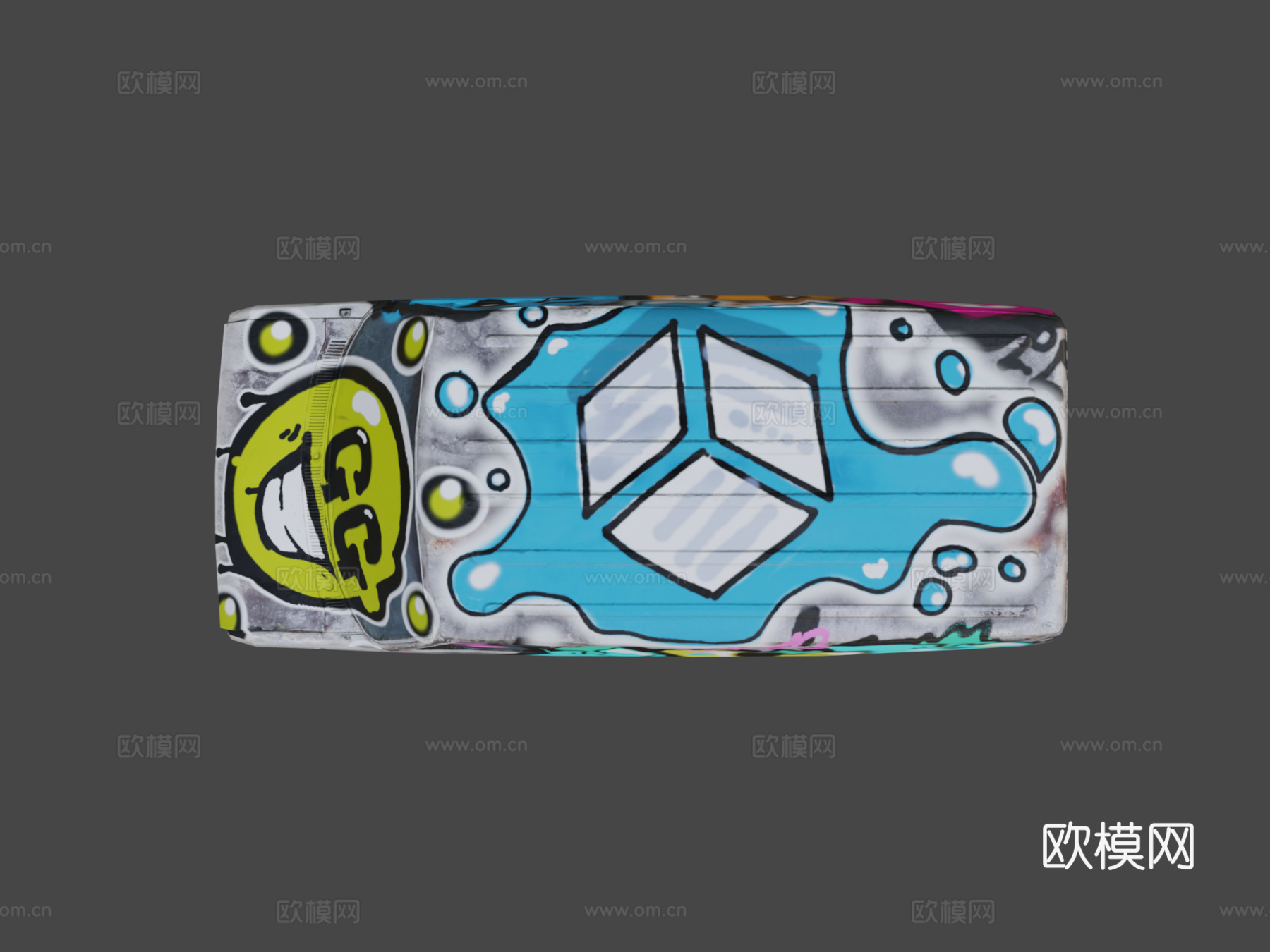 旧货车-涂鸦挑战（Sketchfab）su模型