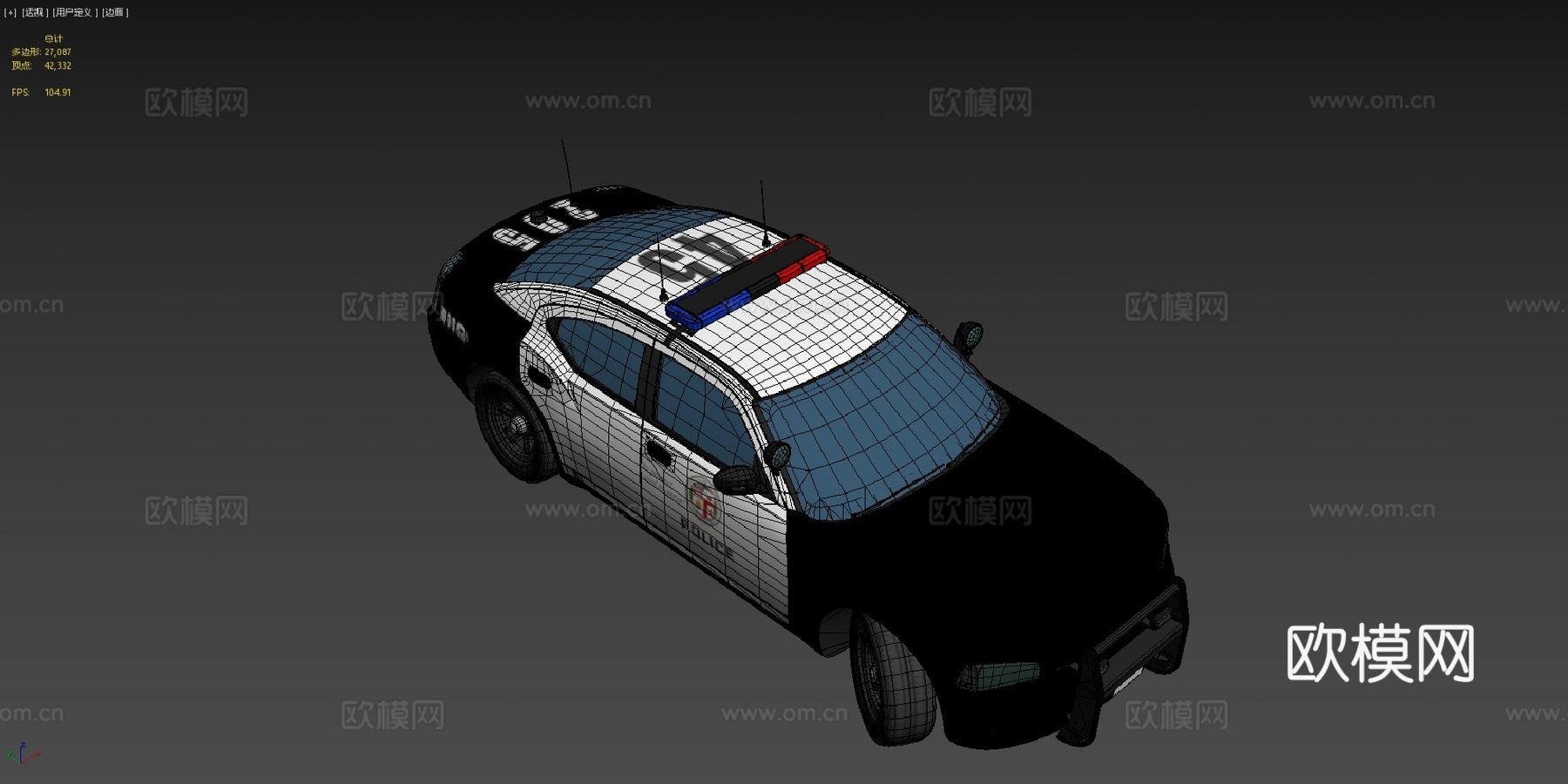 战马2006巡逻车su模型