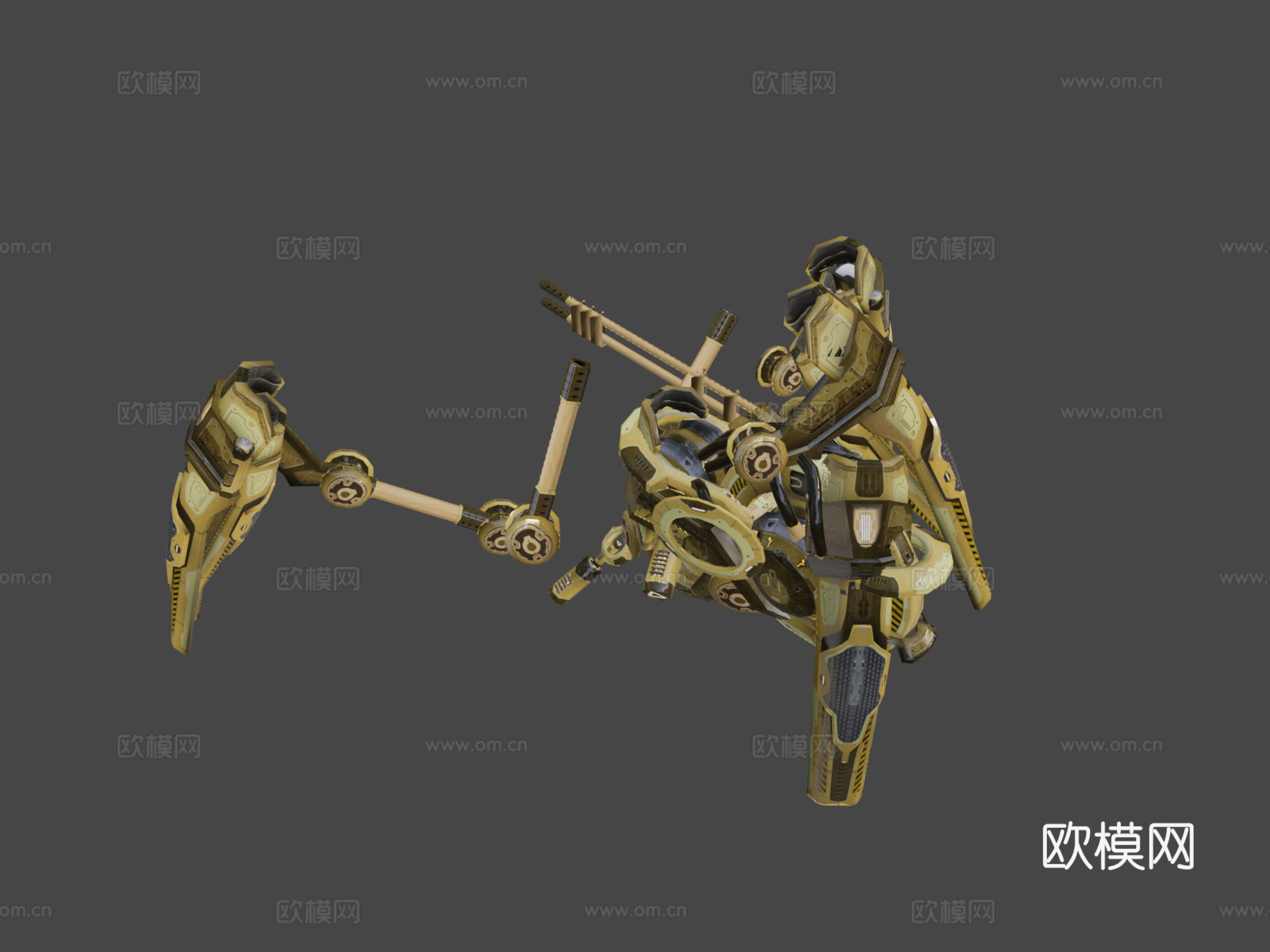 蜘蛛无人机-5款皮肤带行走循环su模型