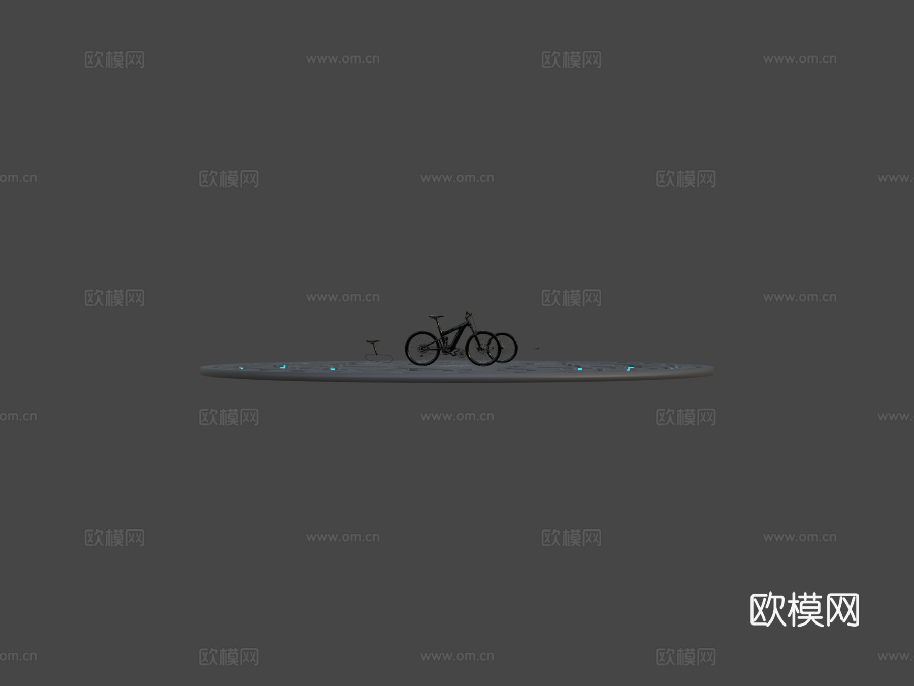 电动自行车铝制su模型