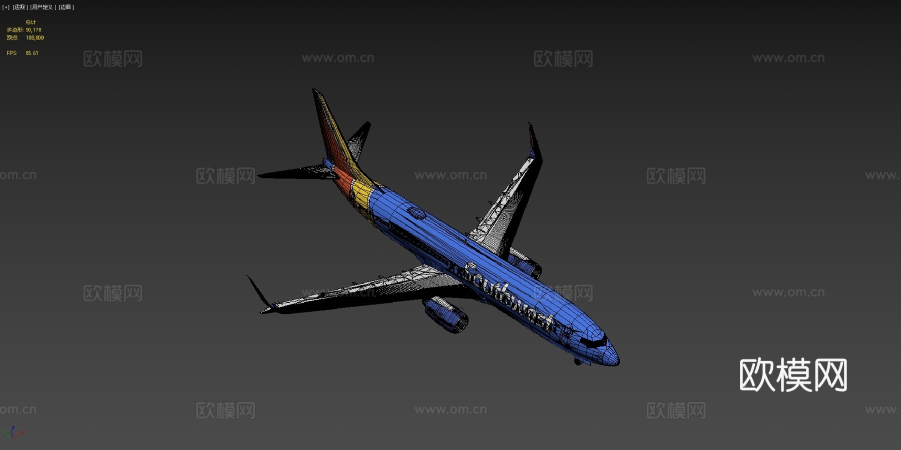 西南航空波音737su模型