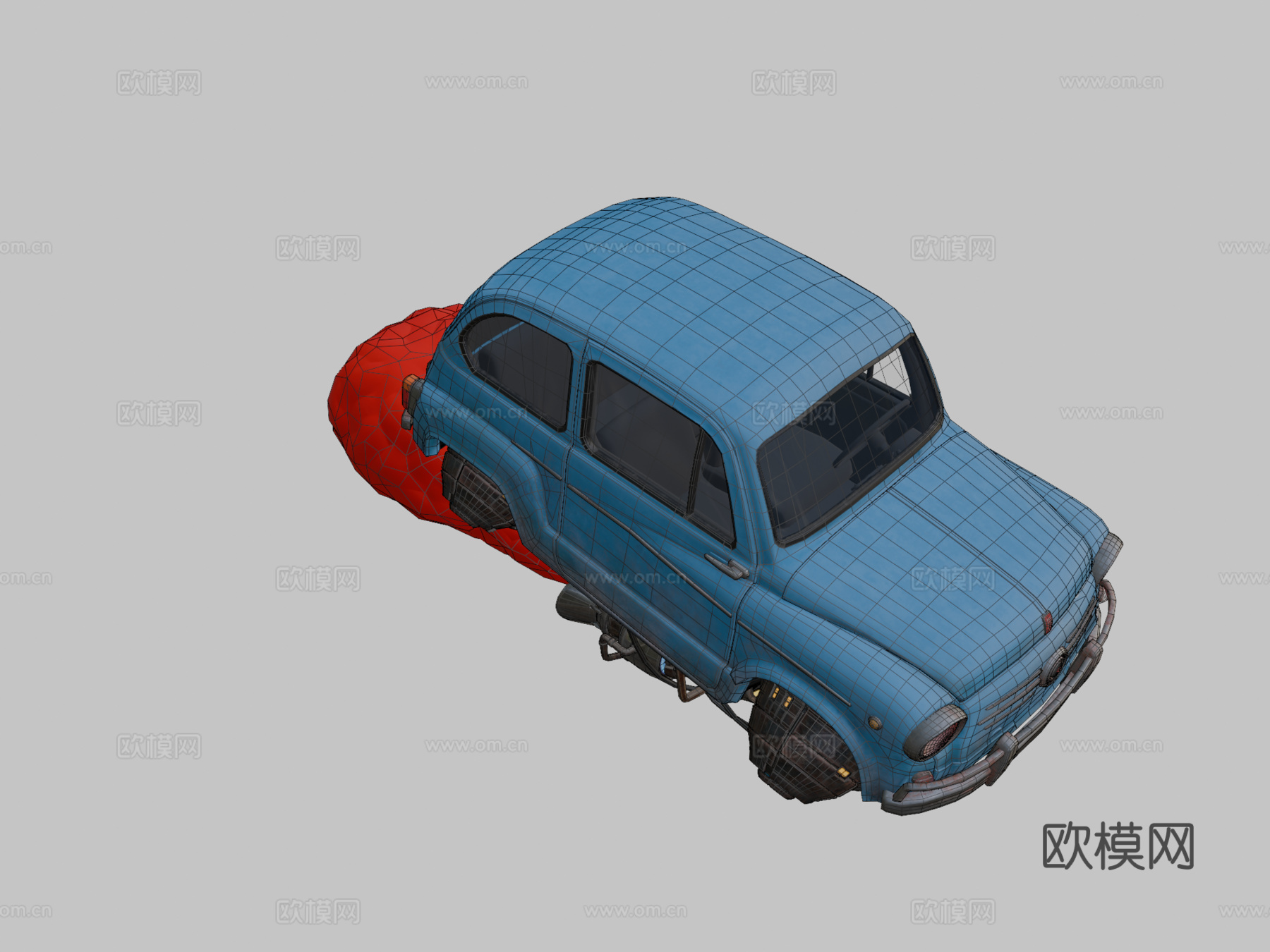 柴油朋克菲亚特（亚历杭德罗·布尔迪西奥风格）su模型