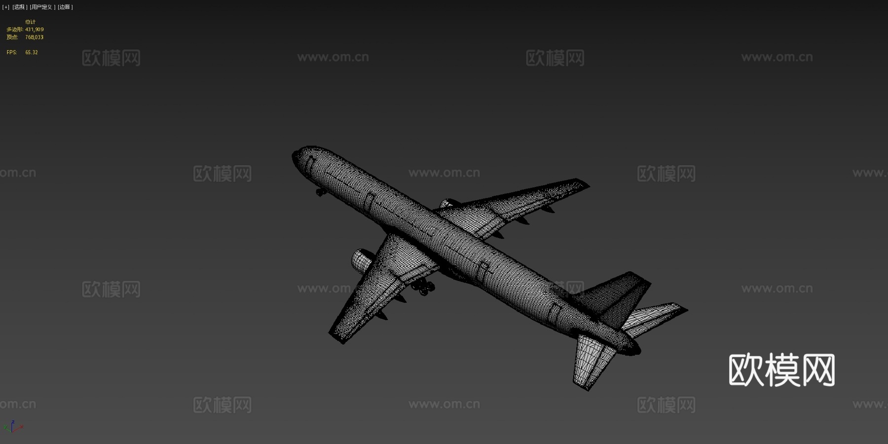 客机波音757透明su模型
