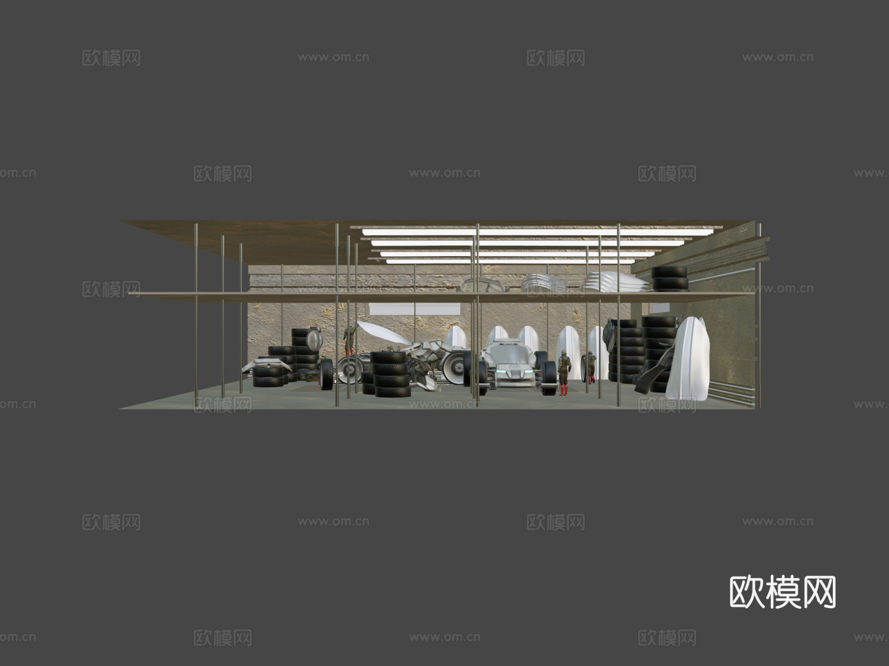 车间（渲染场景）su模型