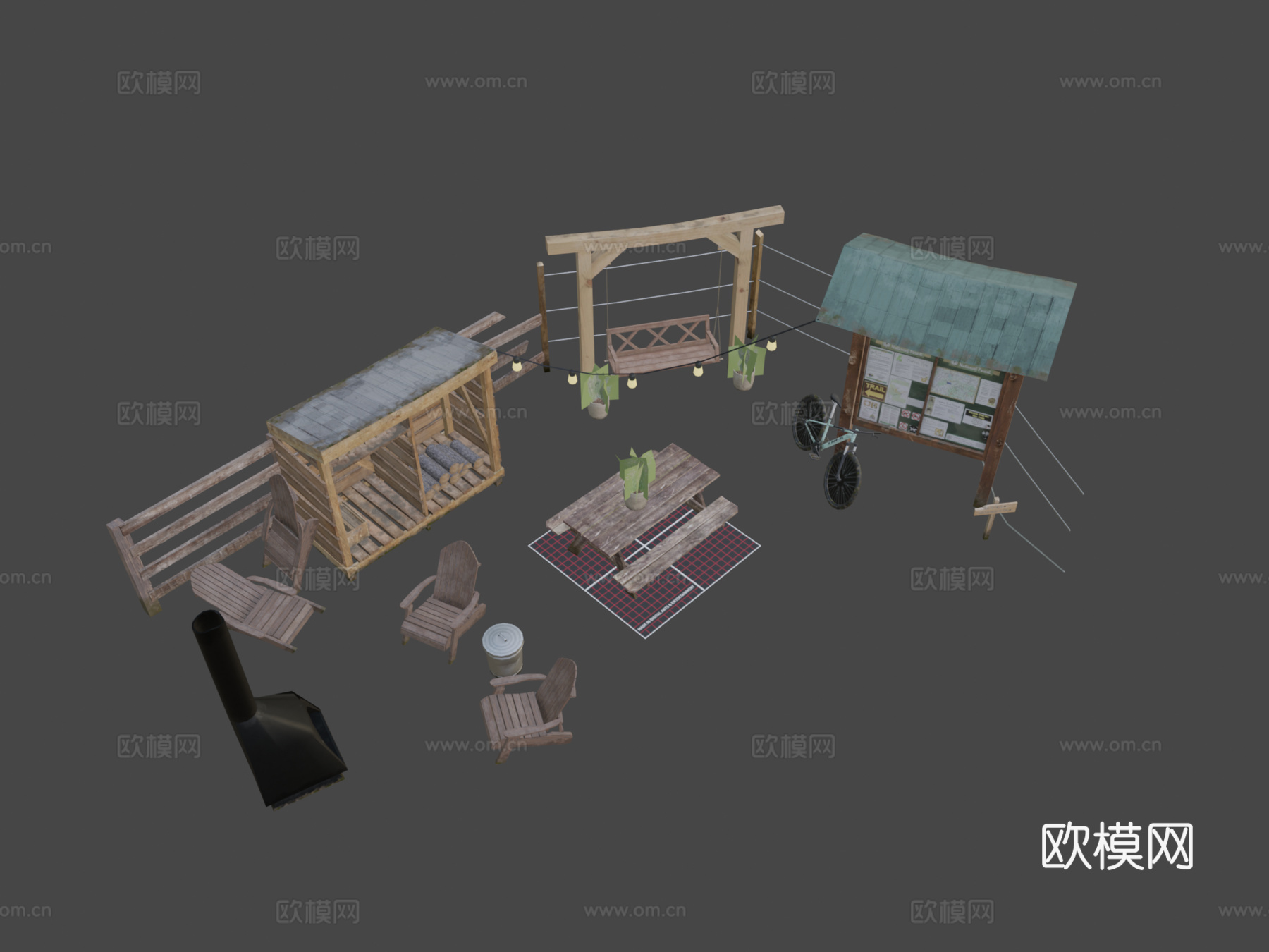 DAE 5成品道具-生态房屋su模型