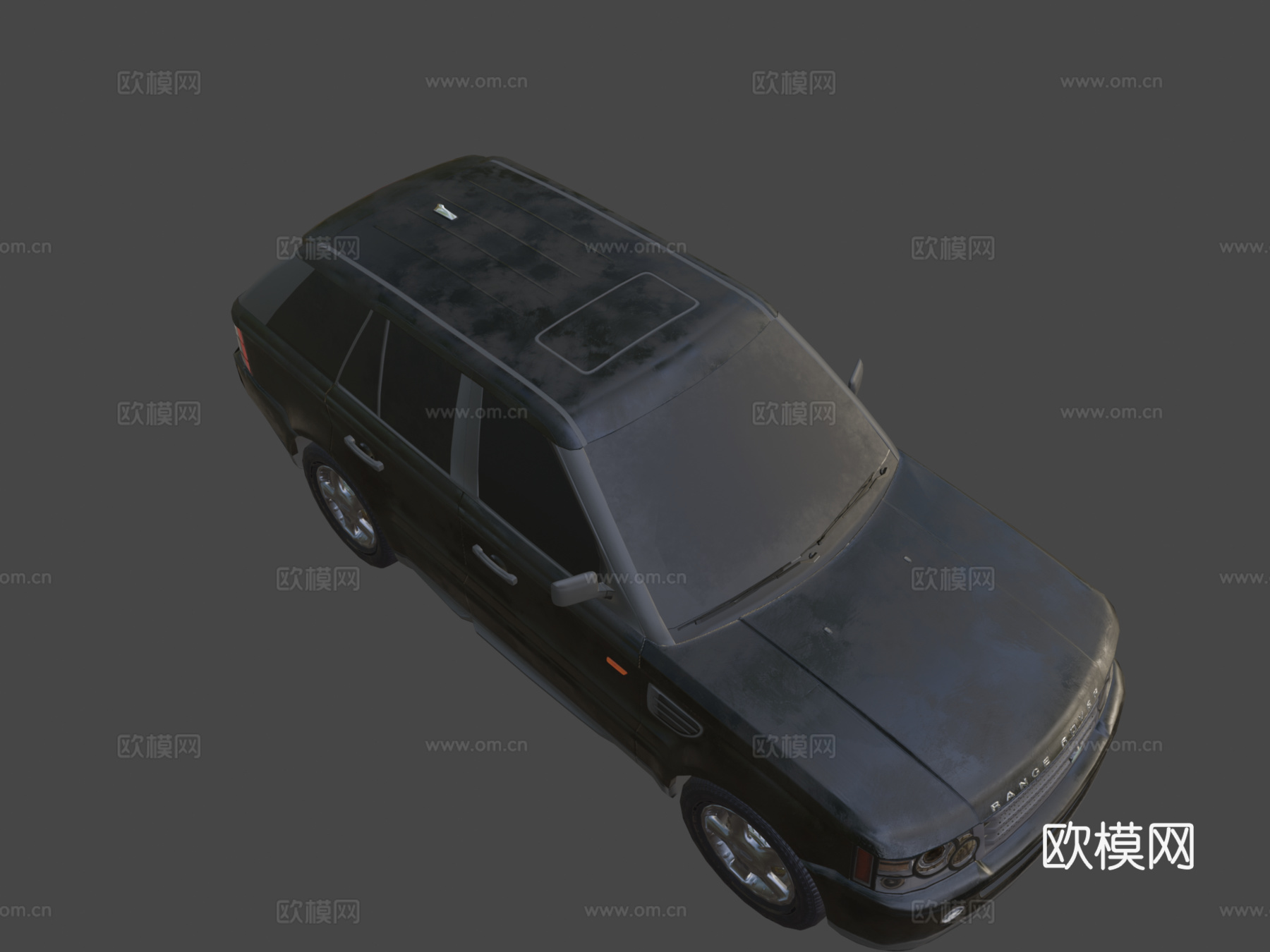 路虎揽胜运动低多边形模型su模型