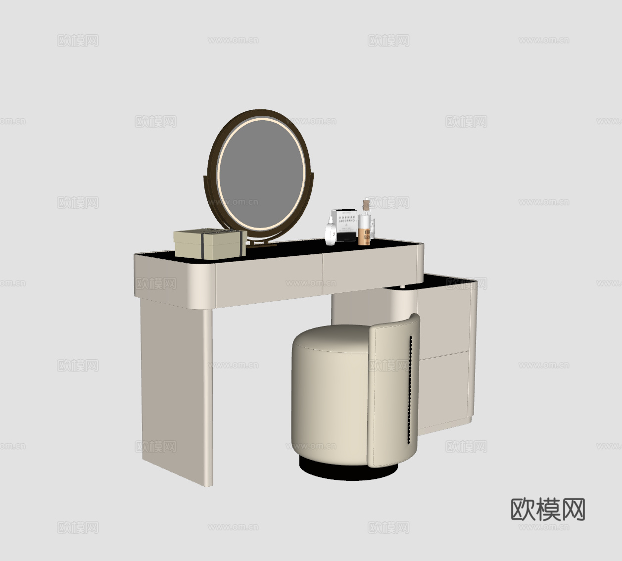 现代梳妆台su模型