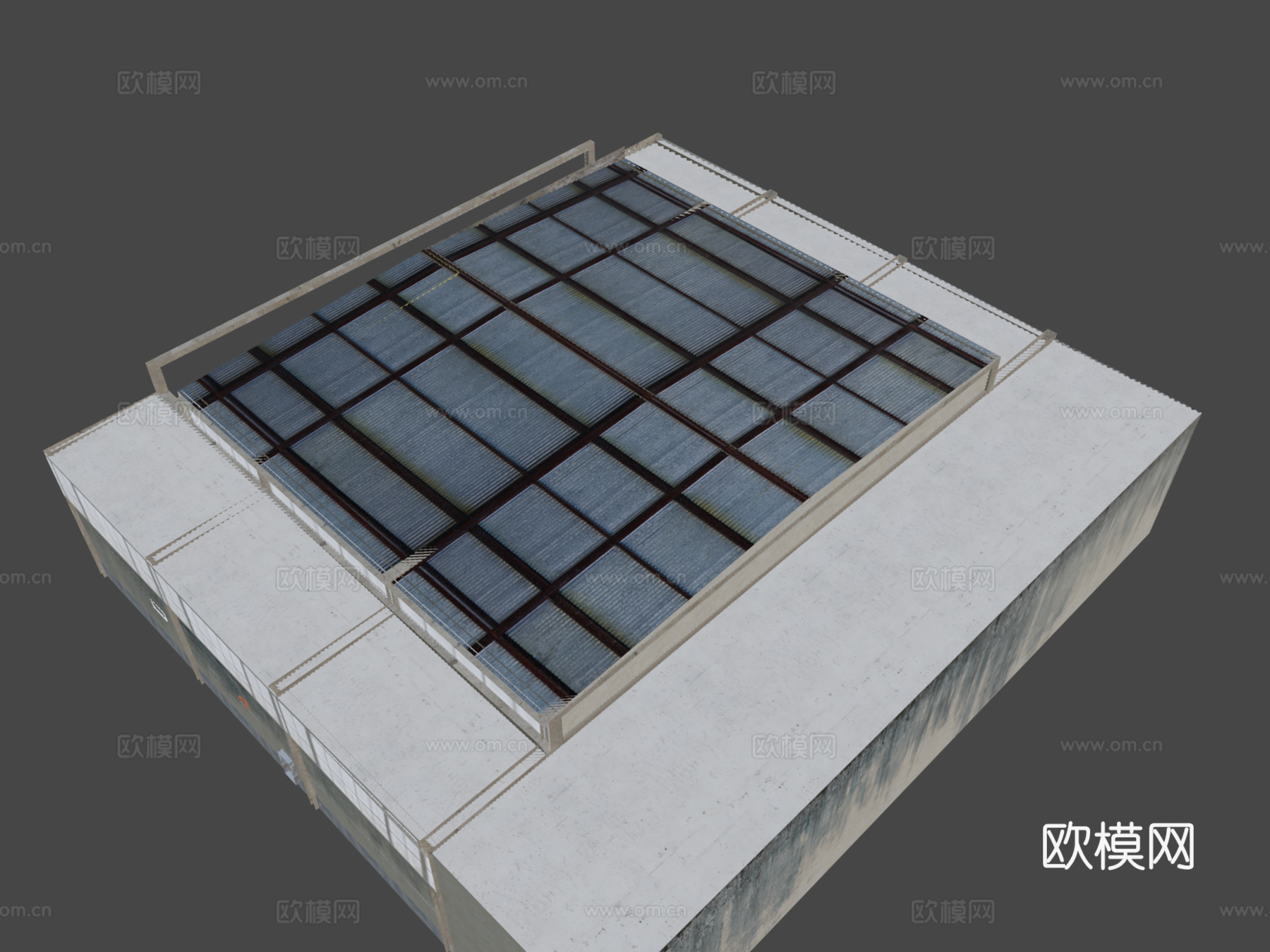 公交车车库su模型