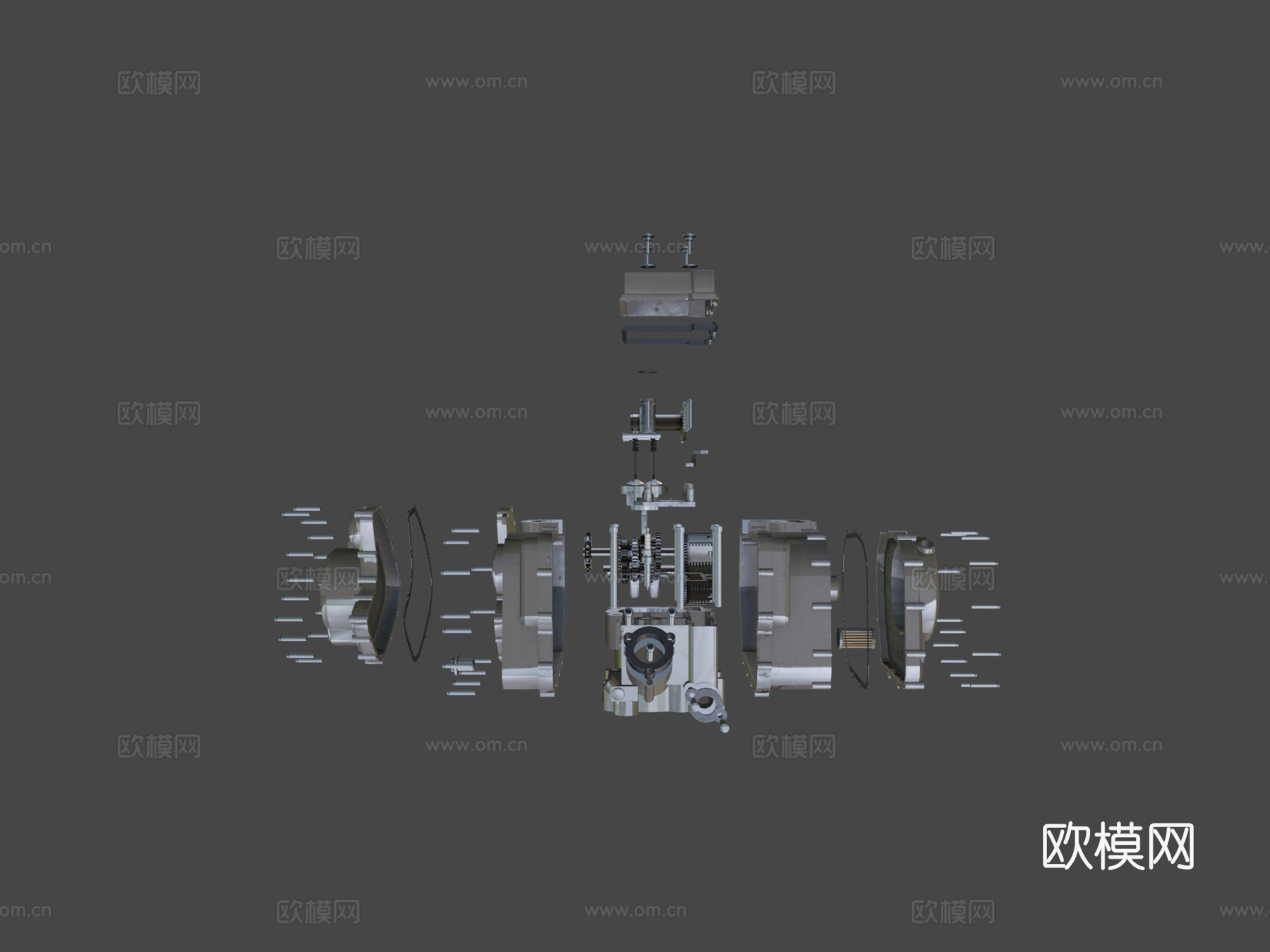 KTM 390 系列摩托车发动机su模型
