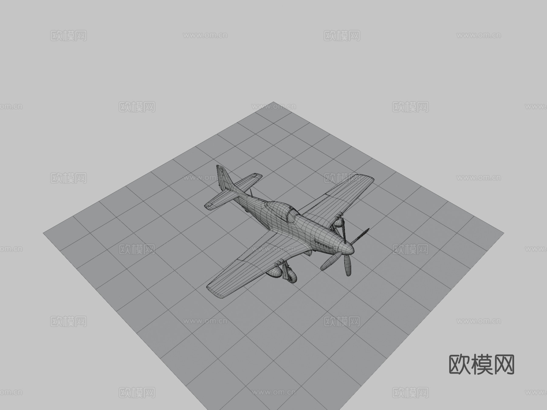 P-51D野马战斗机su模型