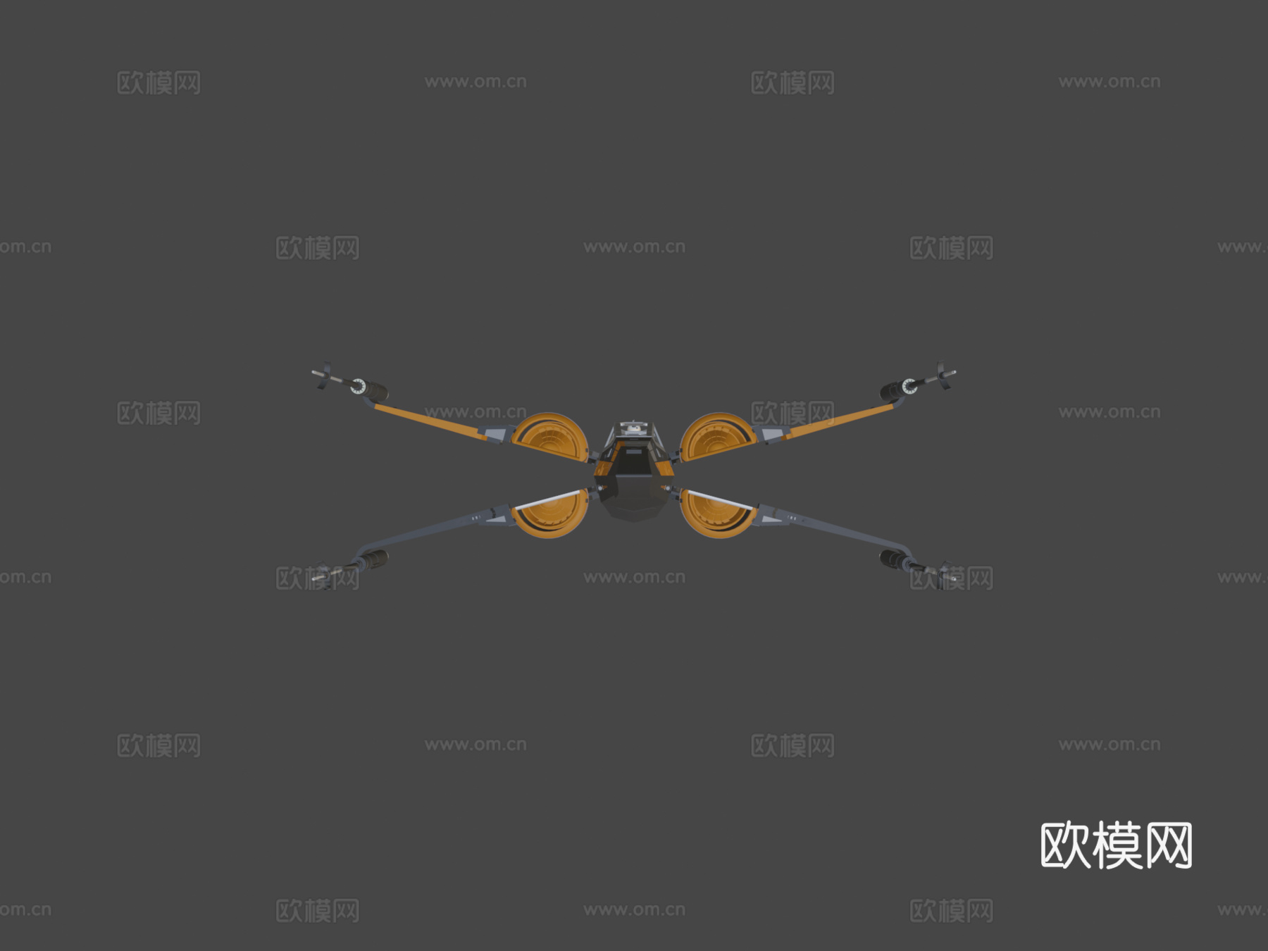 波·达默龙黑色X翼战斗机（原力觉醒）su模型