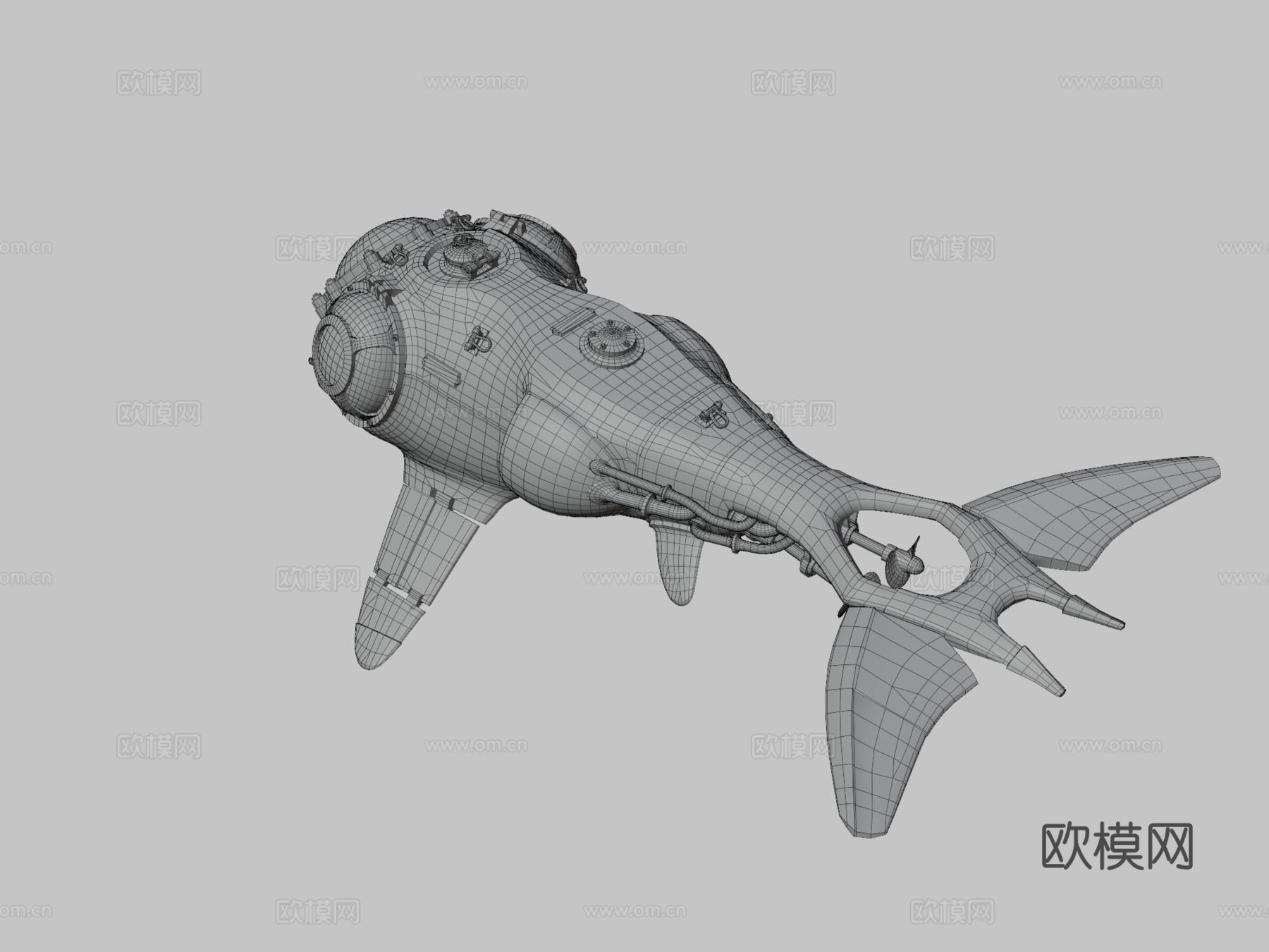 蒸汽朋克潜艇su模型