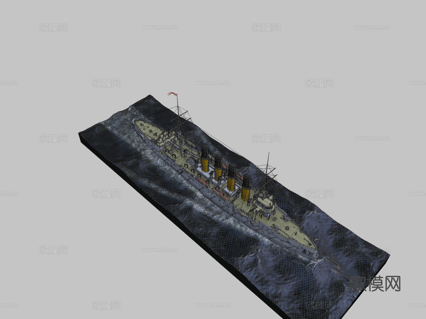 瓦良格巡洋舰战舰su模型