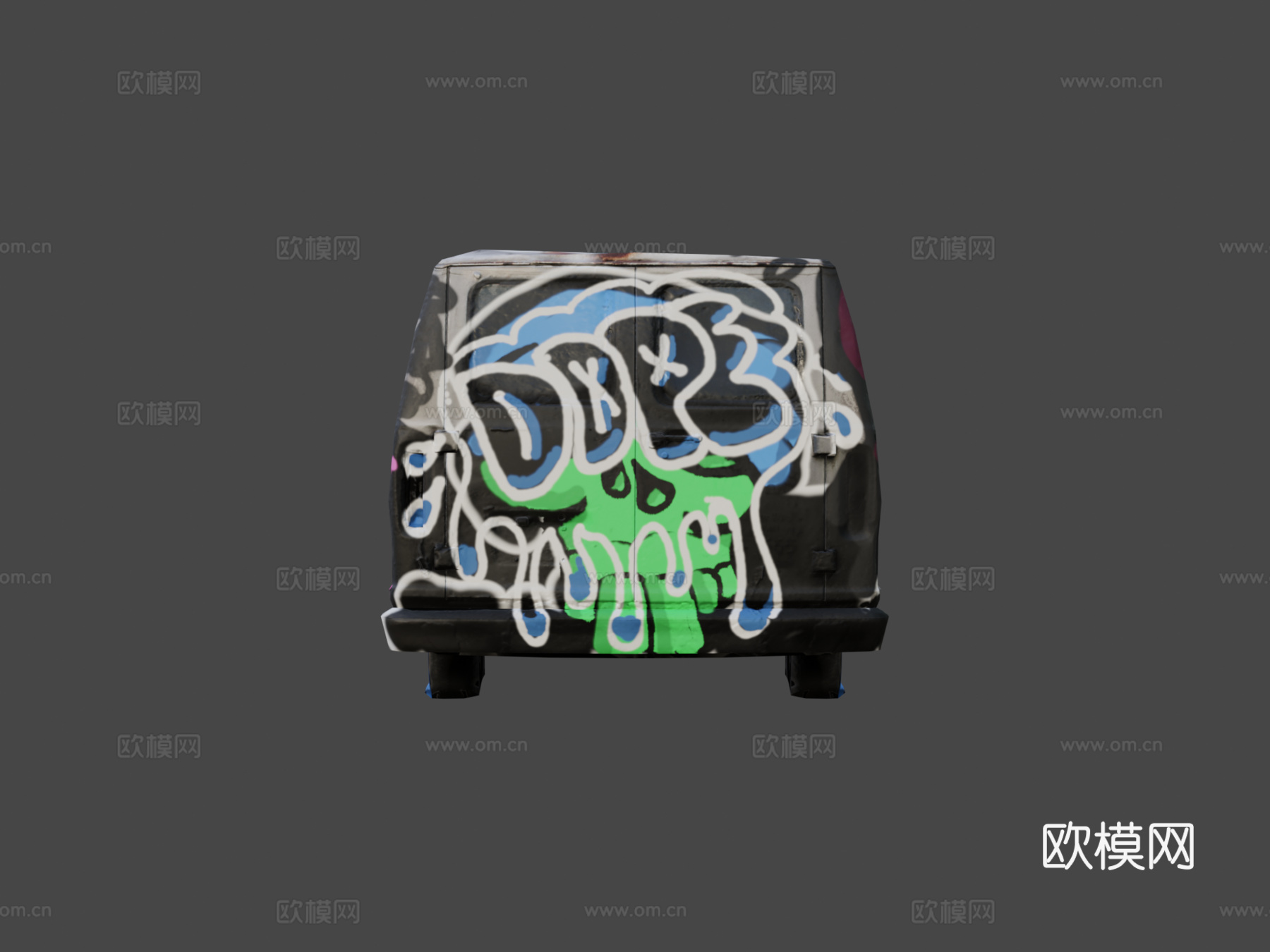 旧货车-涂鸦挑战（Sketchfab）su模型