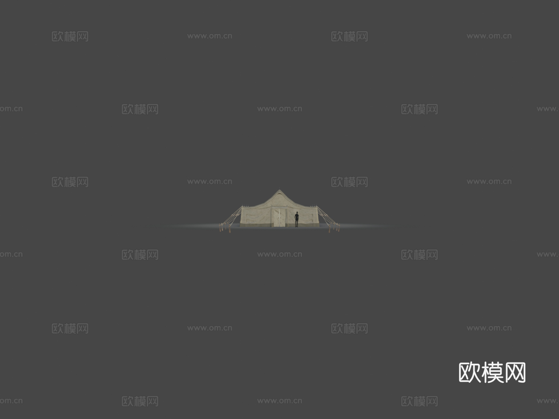 军用帐篷01沙漠su模型