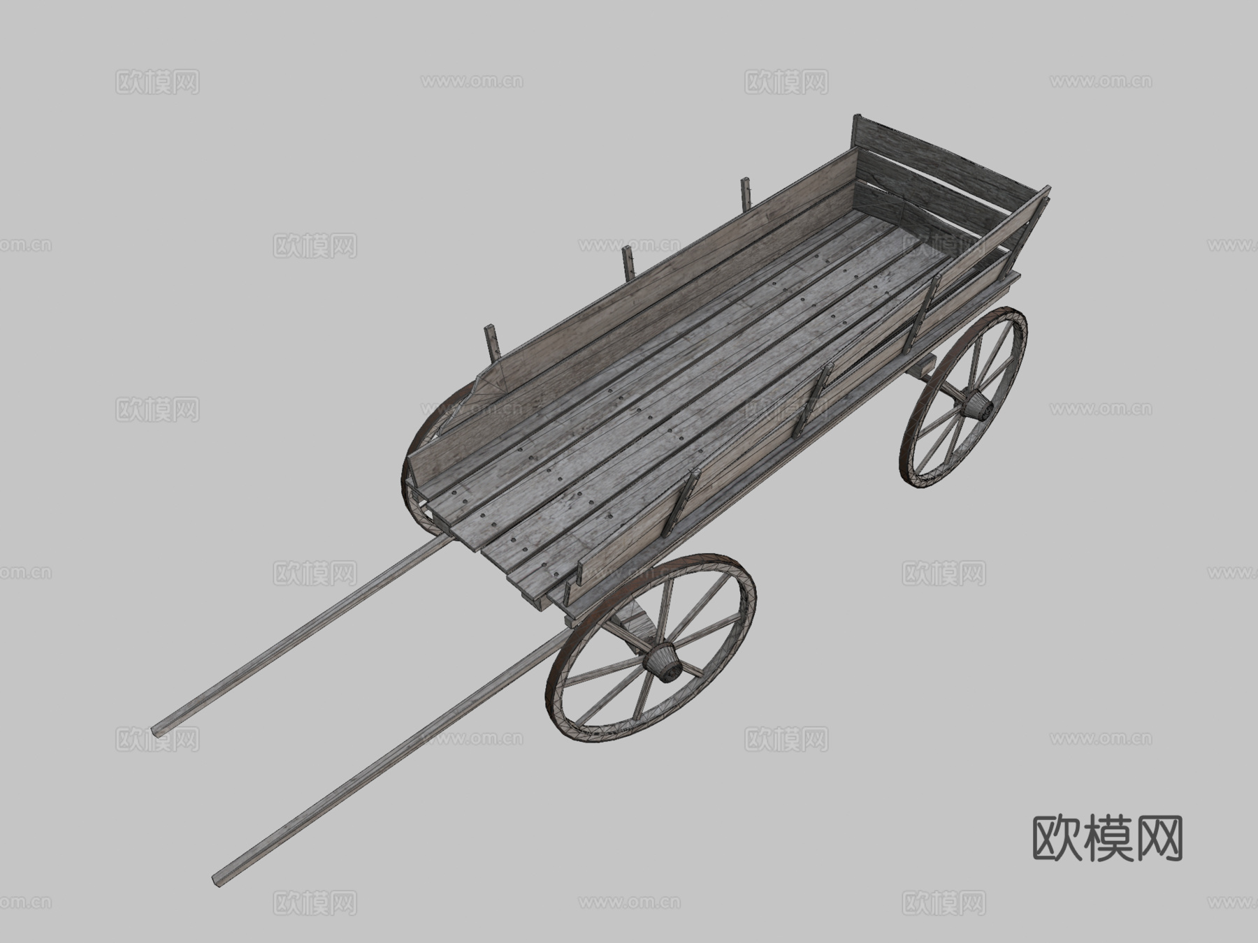 旧推车su模型