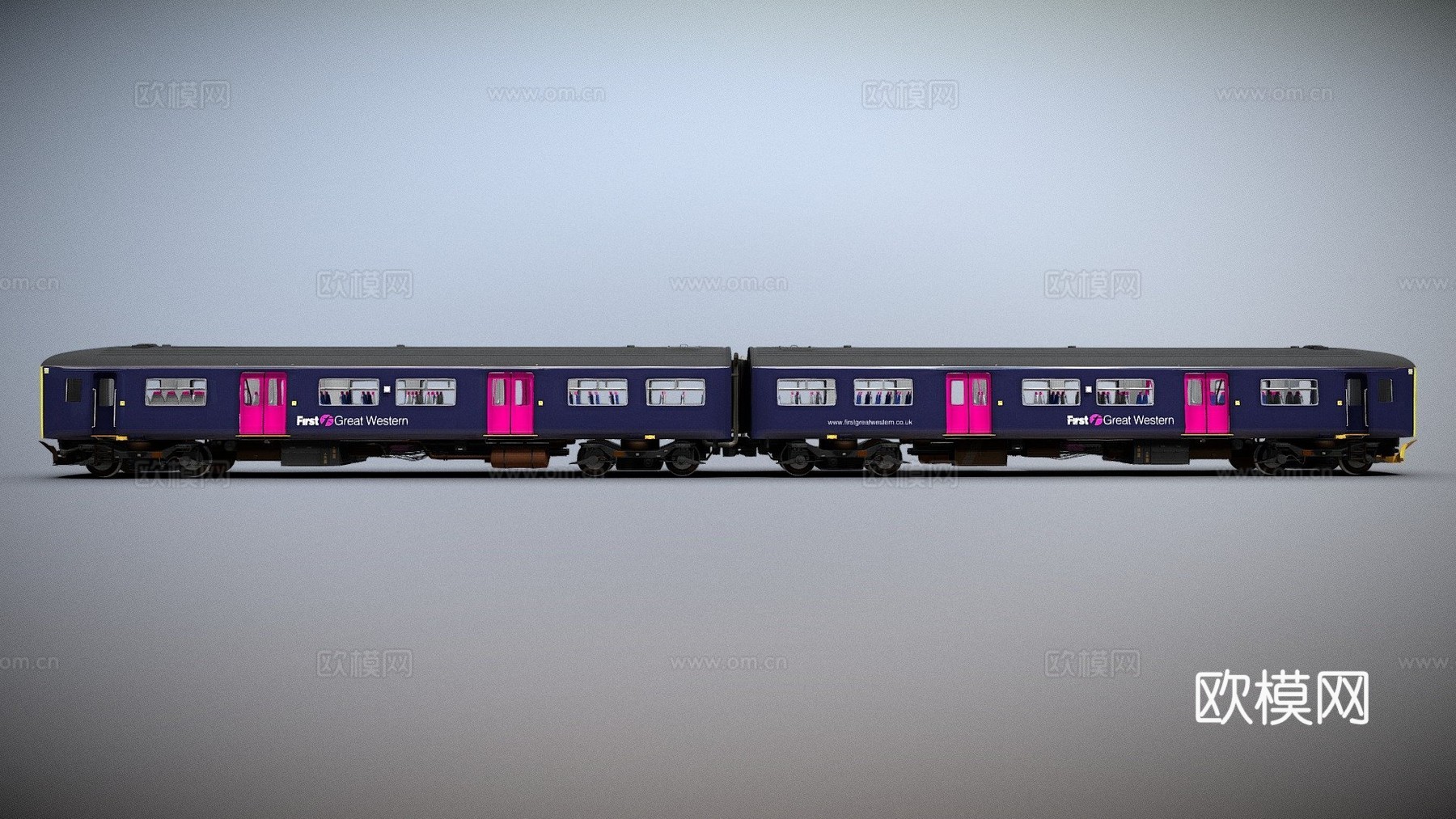 火车-英国铁路150级柴油动车组su模型