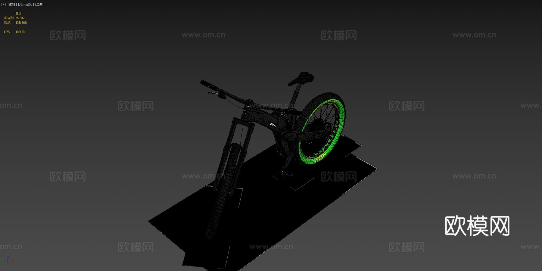 碳纤维车架自行车su模型